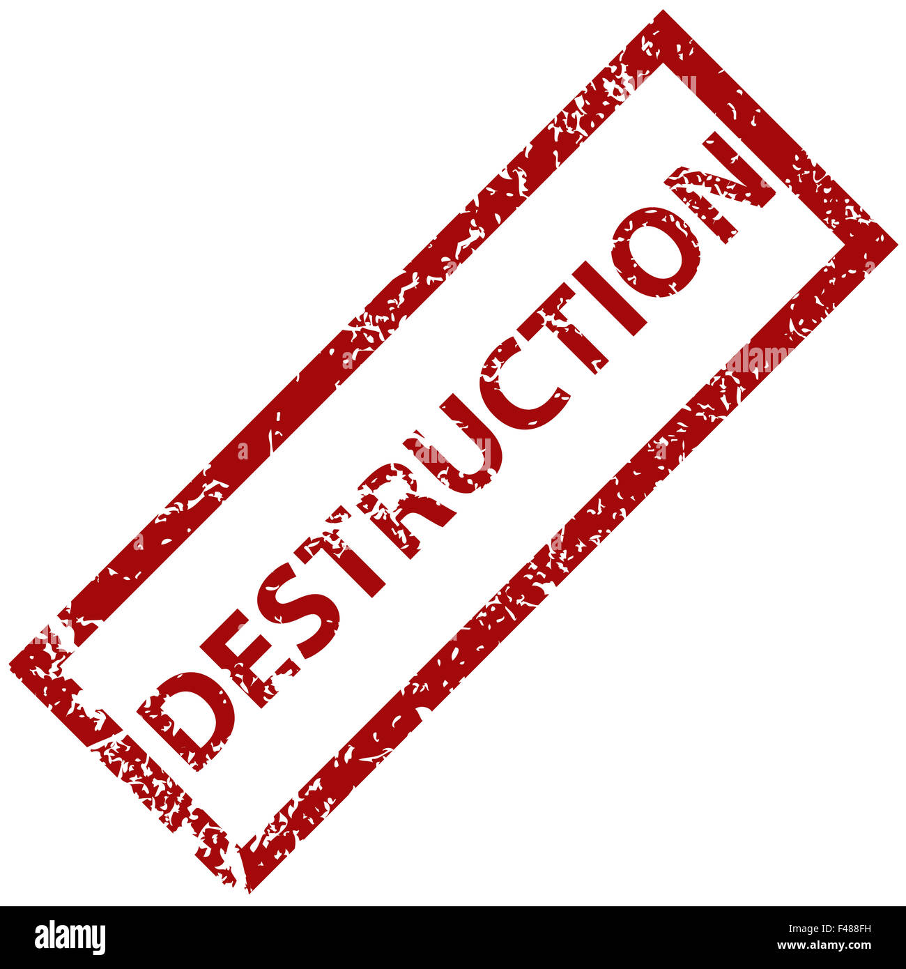 Destruction rubber stamp Stock Photo