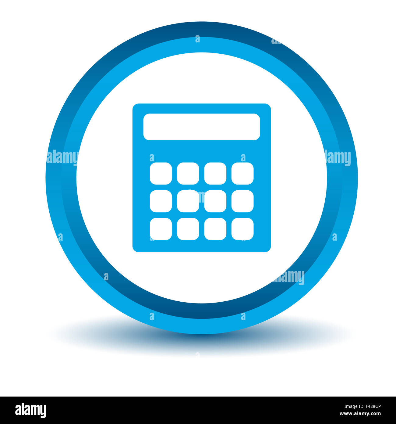 Blue sign calculator symbol icon hi-res stock photography and images