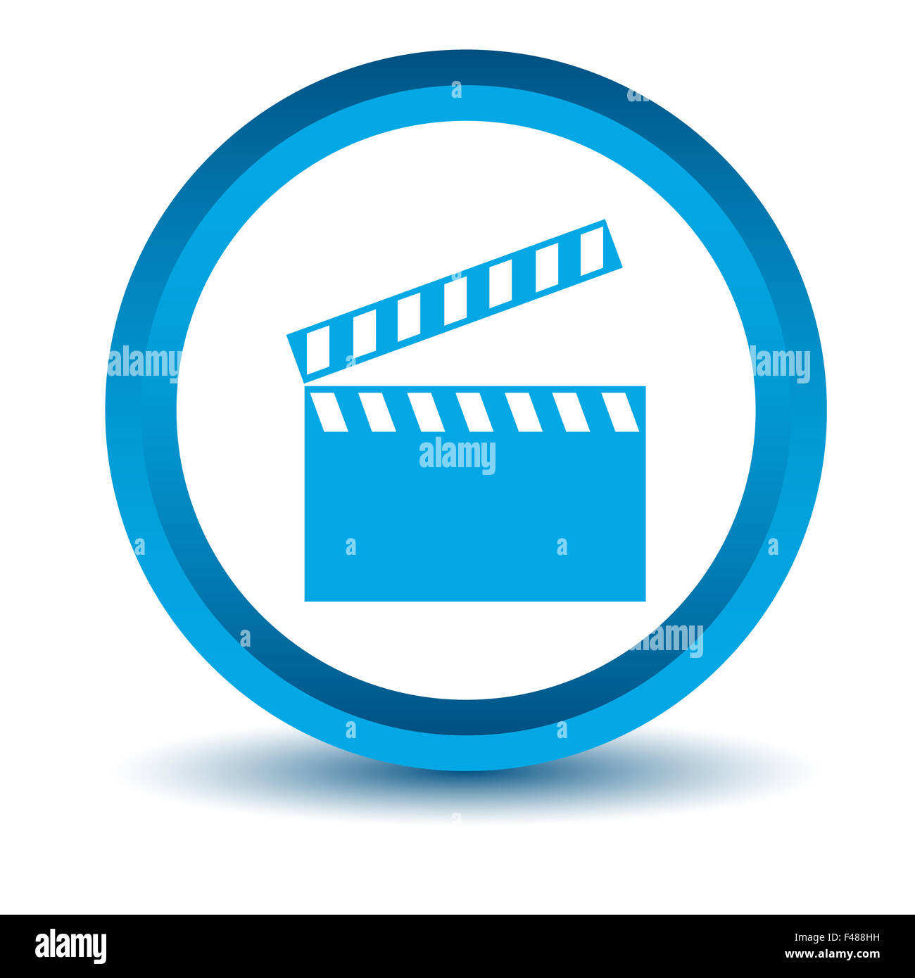 Blue film icon Stock Photo - Alamy
