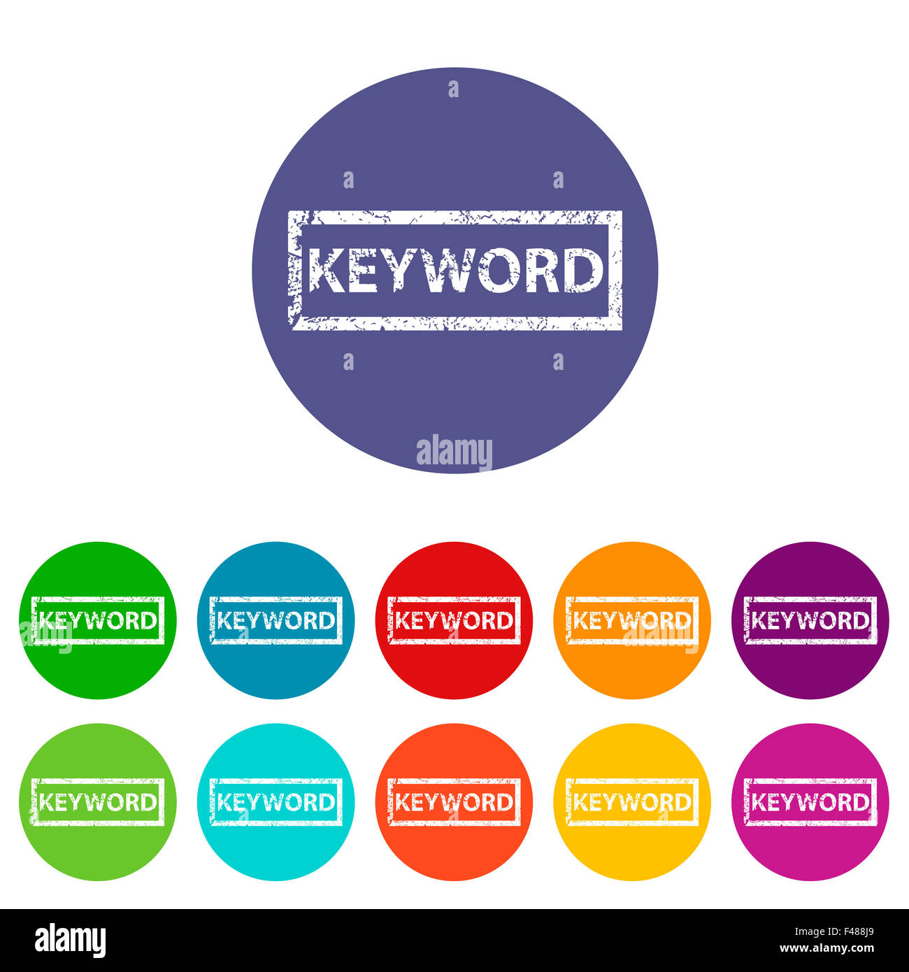 Keyword flat icon Stock Photo - Alamy