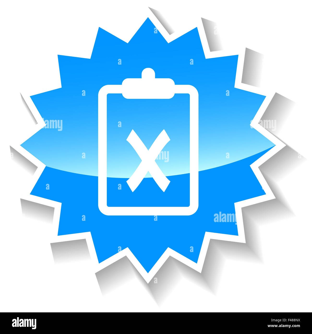 Not performed blue icon Stock Photo - Alamy