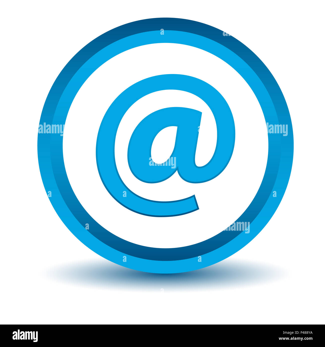 Blue email icon Stock Photo