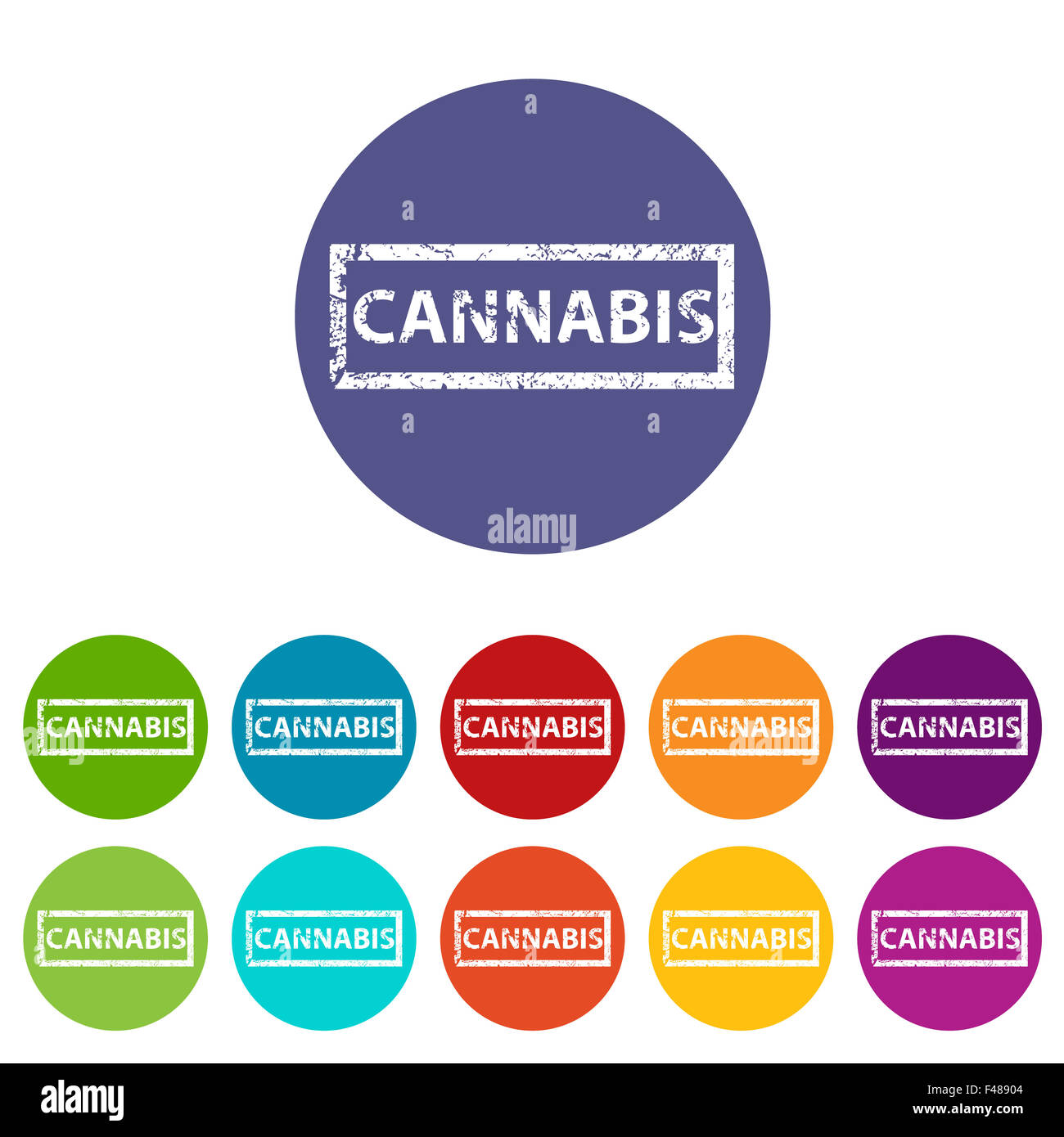 Cannabis flat icon Stock Photo - Alamy