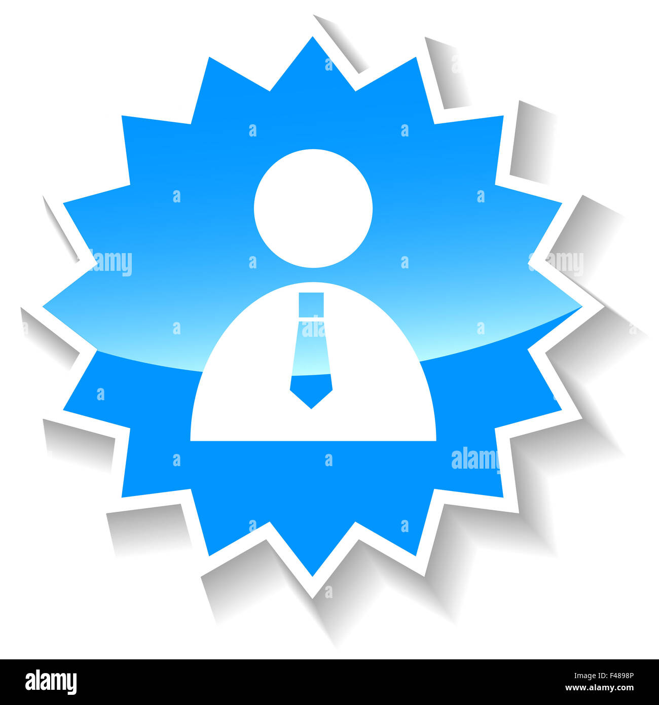 Person blue icon Stock Photo