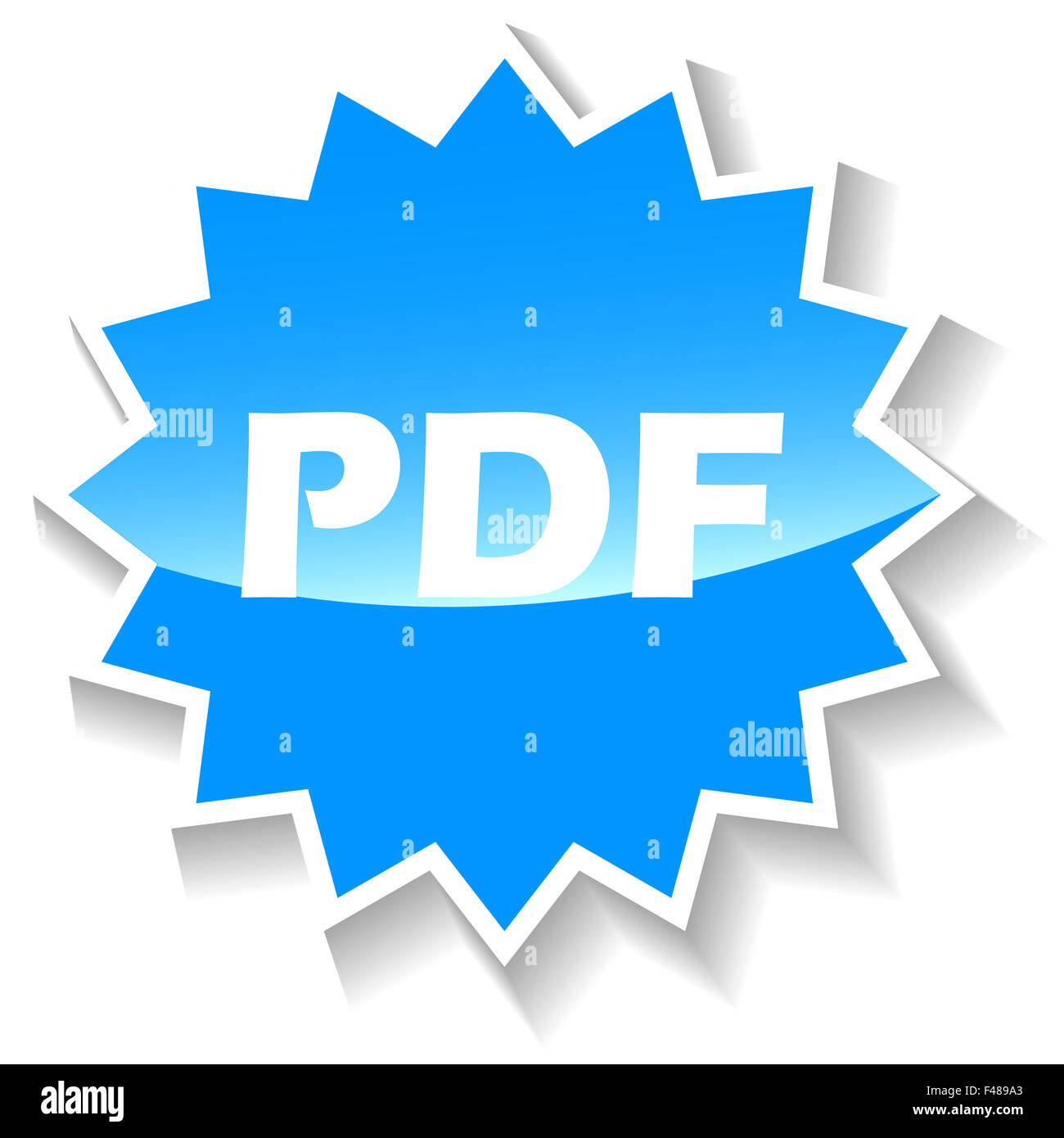 Pdf blue icon Stock Photo