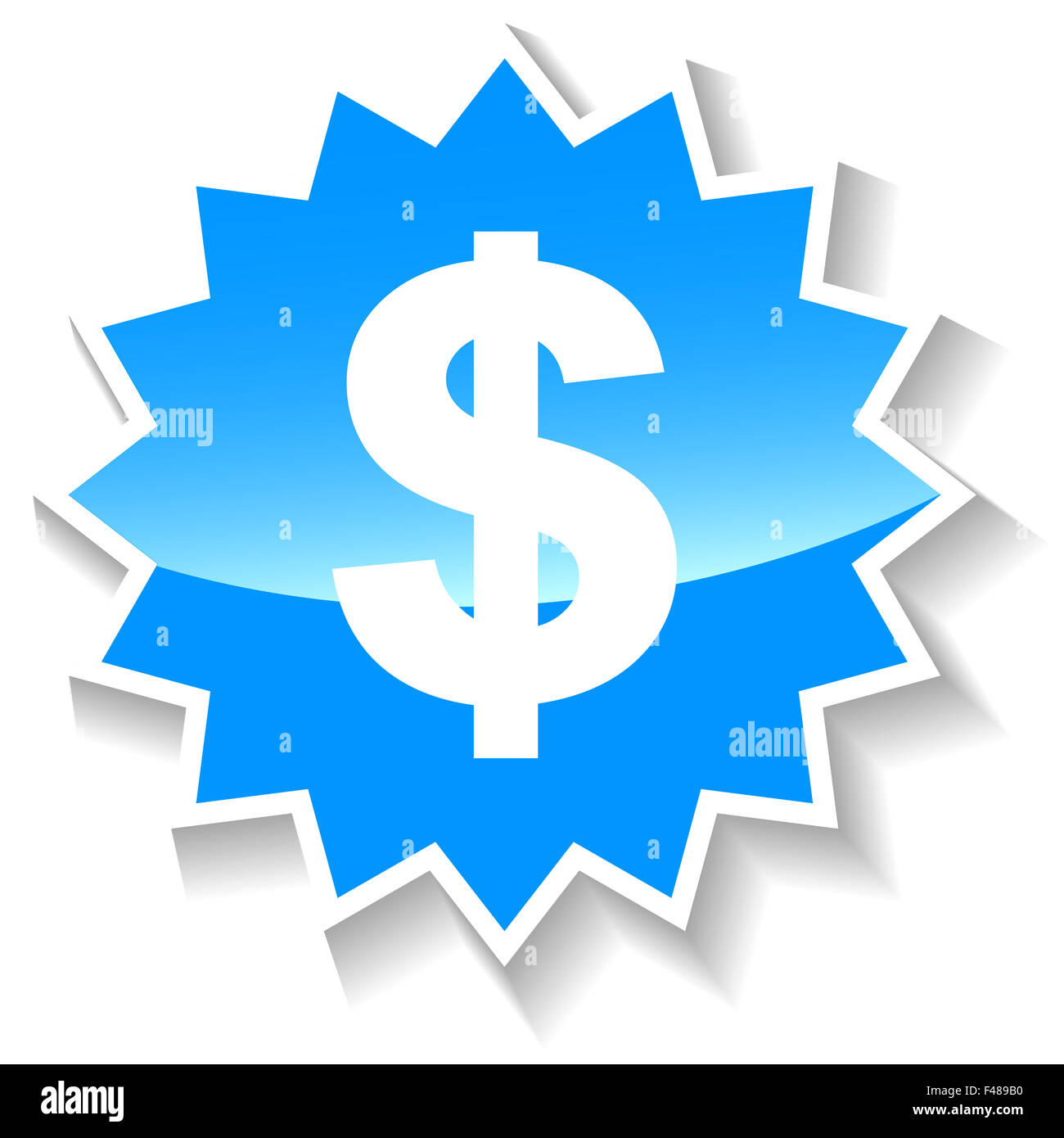 Dollar blue icon Stock Photo - Alamy