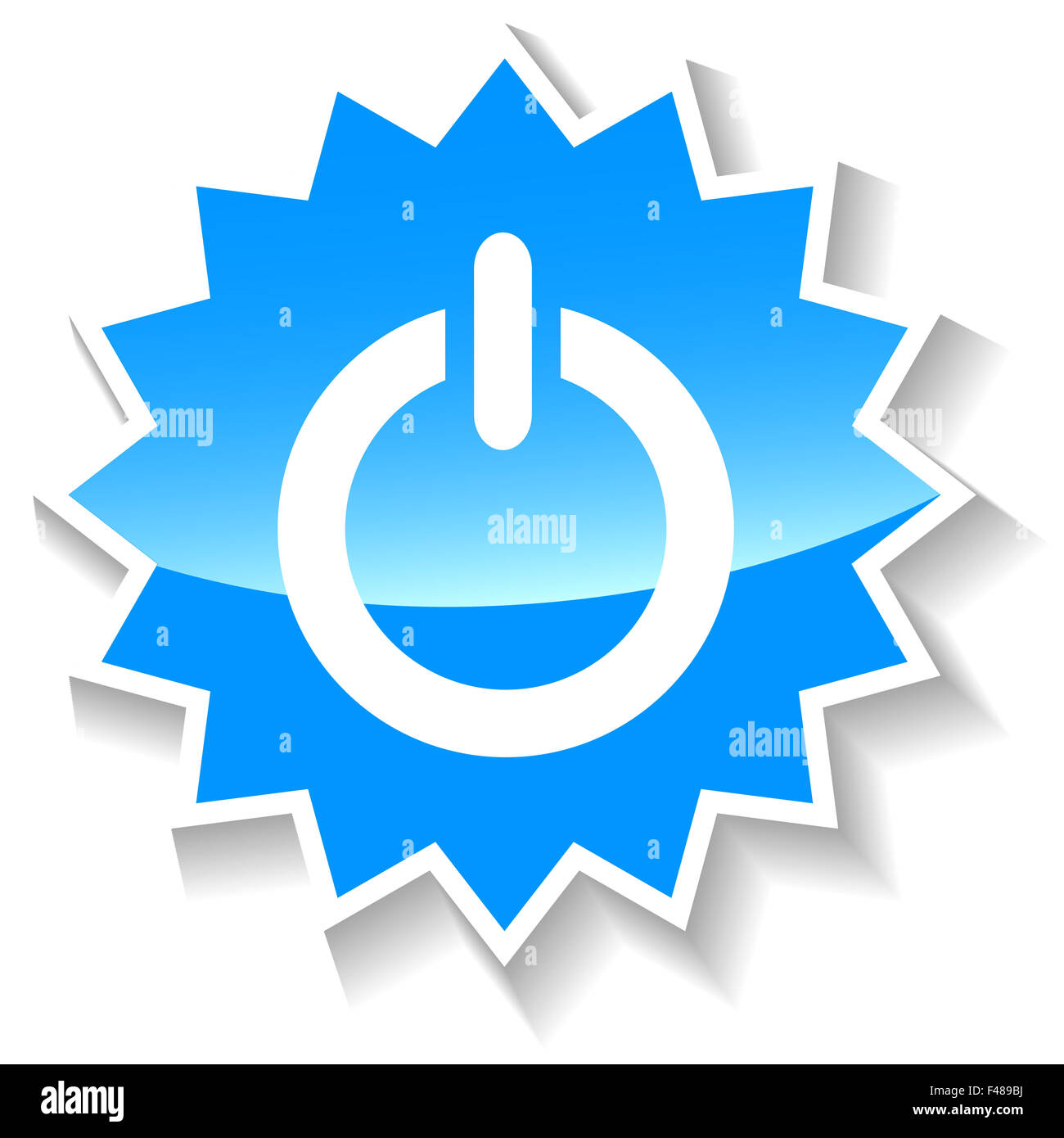 Power blue icon Stock Photo