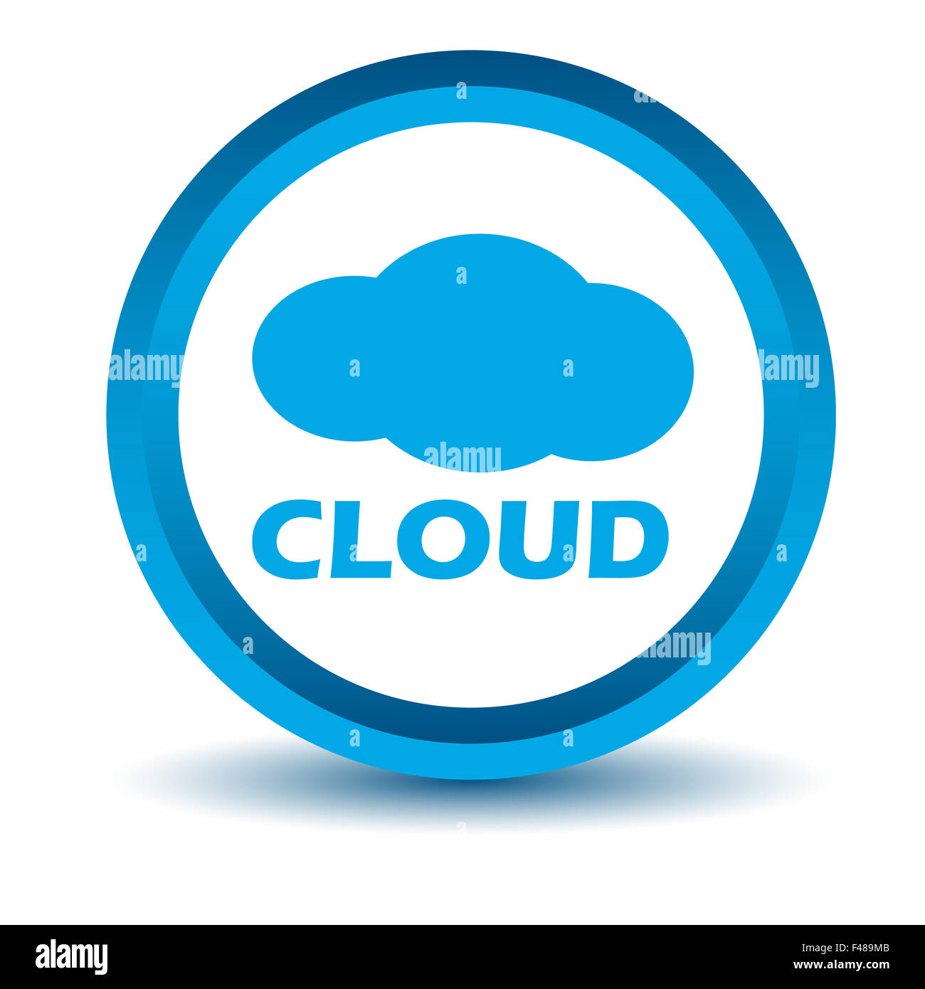 Blue cloud icon Stock Photo Alamy