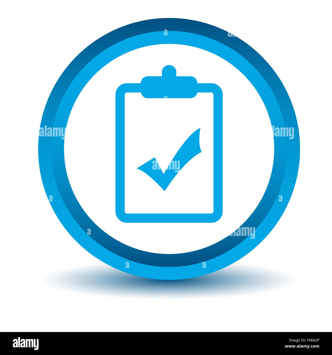 Blue performed icon Stock Photo - Alamy