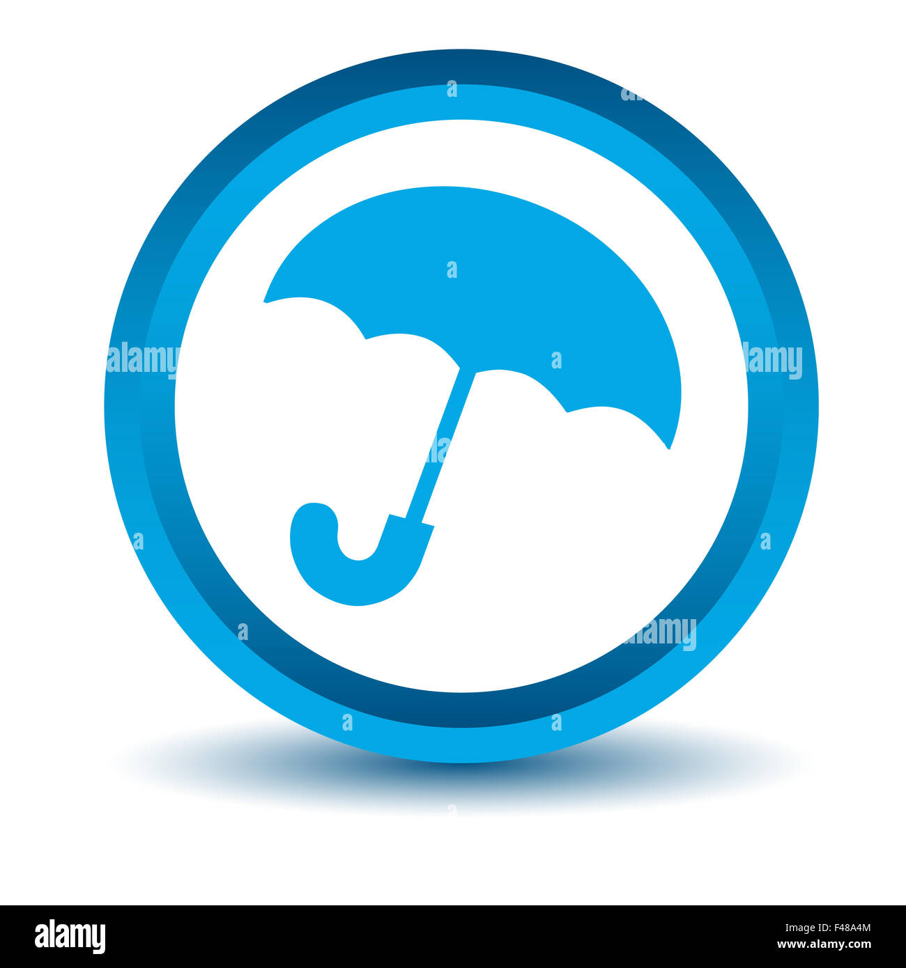Blue umbrella icon Stock Photo - Alamy