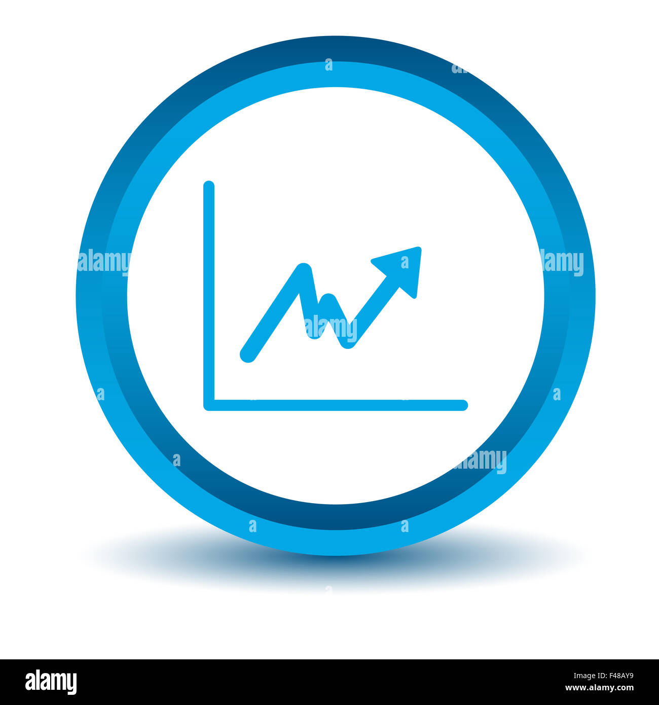 Blue graph icon Stock Photo Alamy
