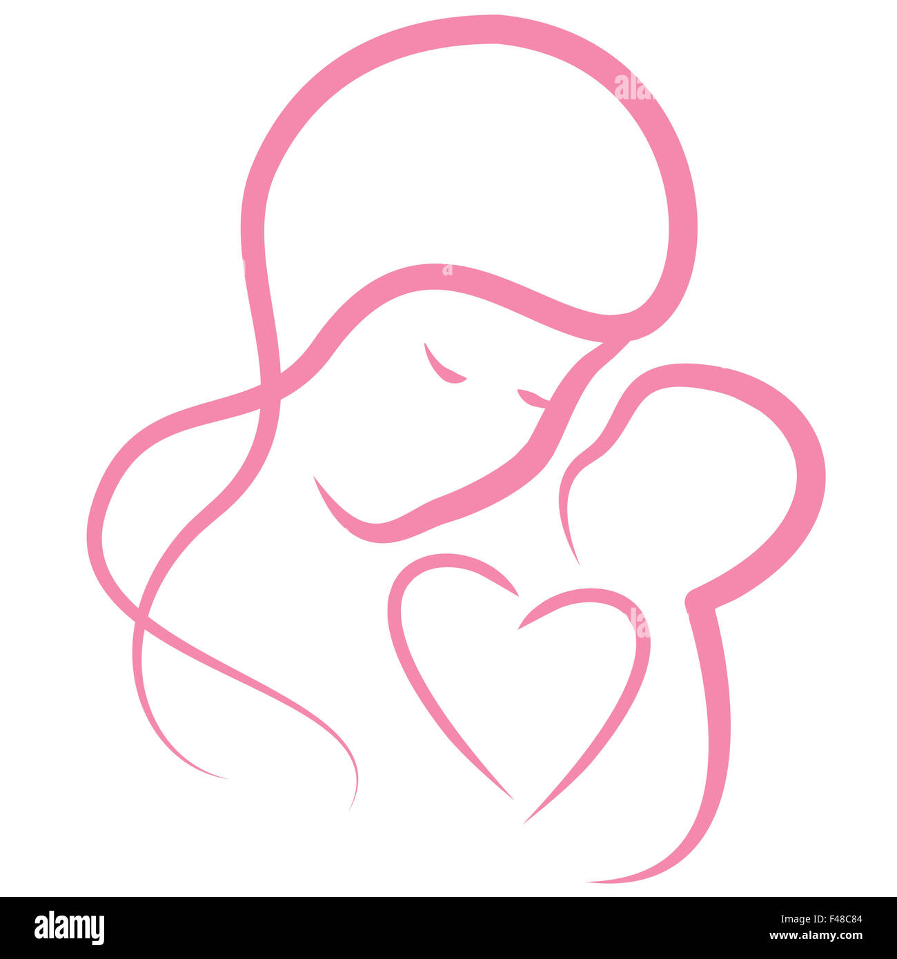 Pink motherly love Stock Photo
