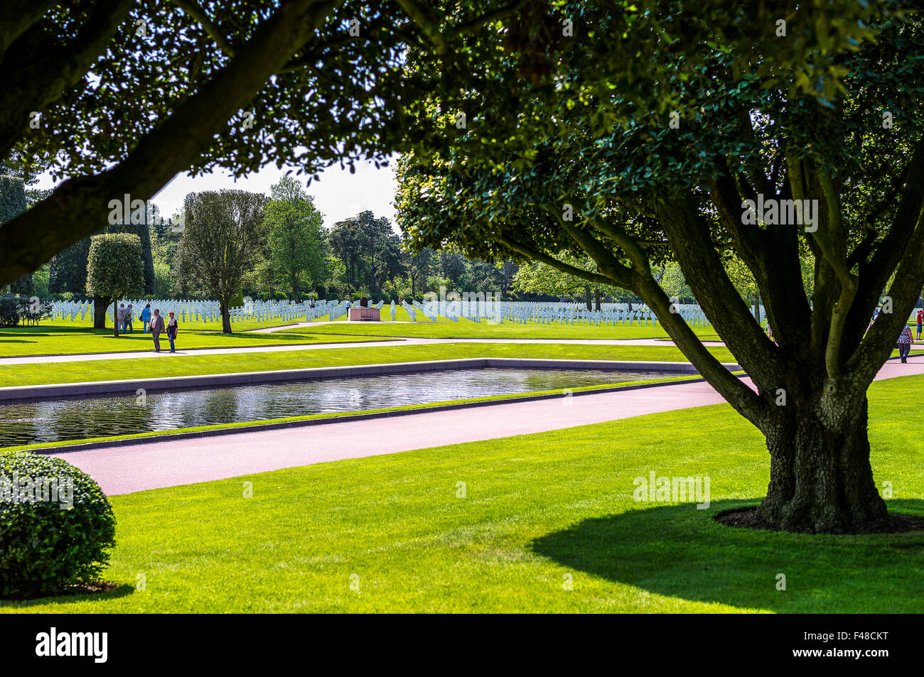 France, Normandy, Colleville Sur Mer, the American Cemetery of the second World War. Stock Photo