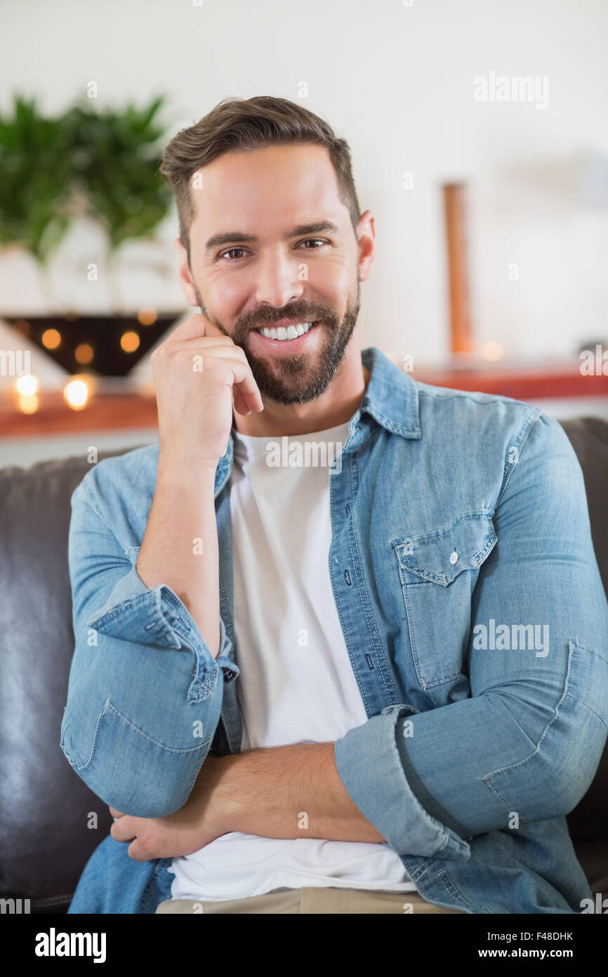 Man Setting Image Man looking camera sitting hi-res stock photography and images - Alamy