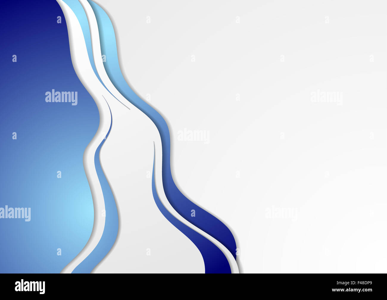 Bright blue abstract waves vector background Stock Photo - Alamy
