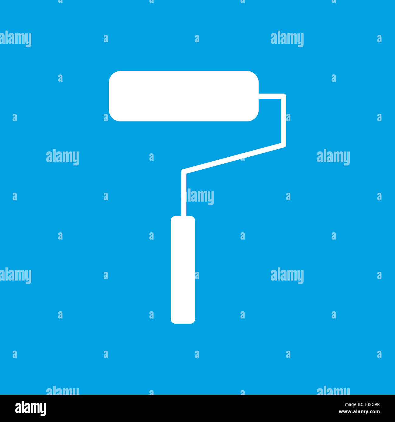 Roller white icon Stock Photo - Alamy
