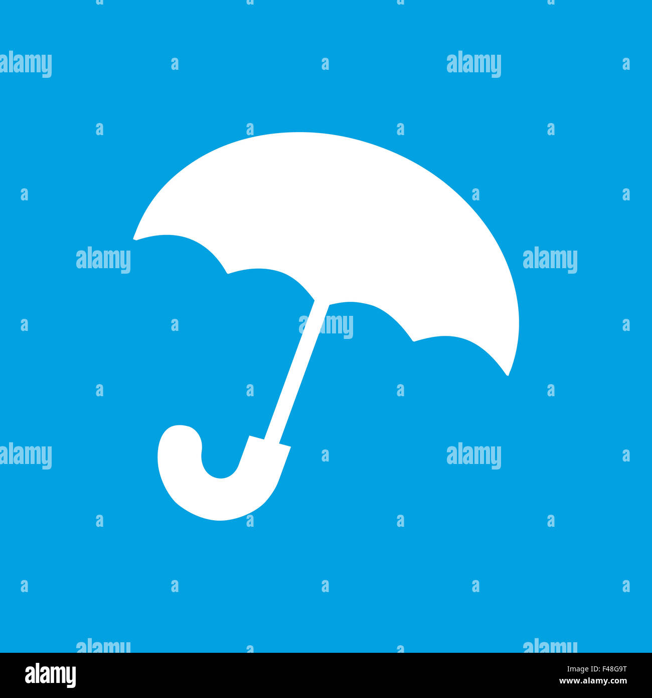 Umbrella white icon Stock Photo - Alamy