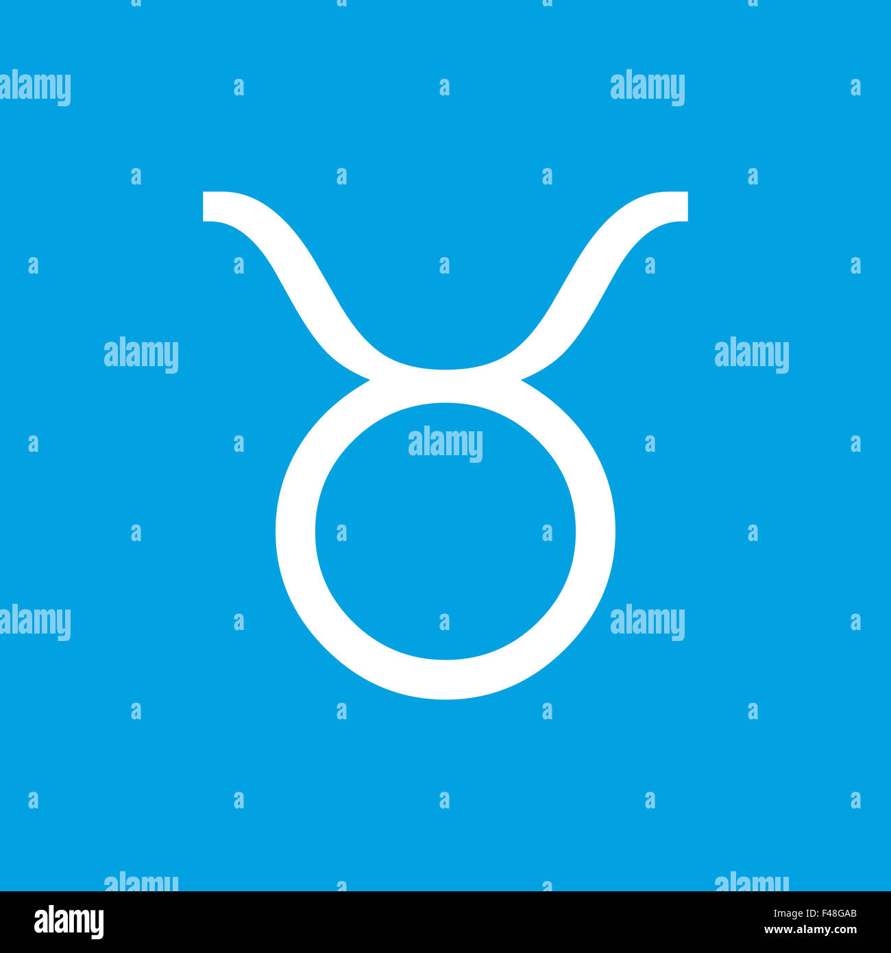 Taurus white icon Stock Photo - Alamy
