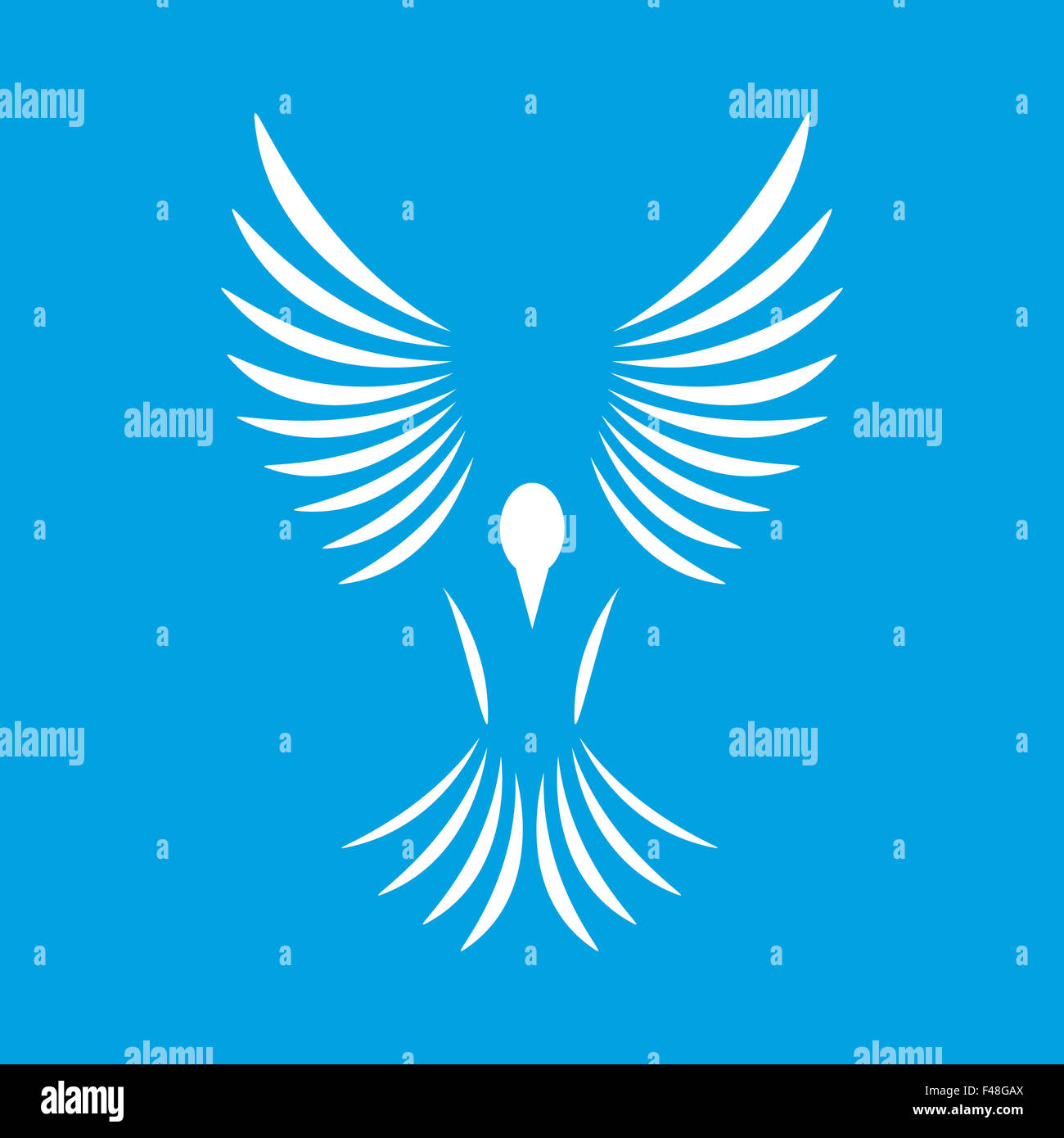 Bird white icon Stock Photo Alamy