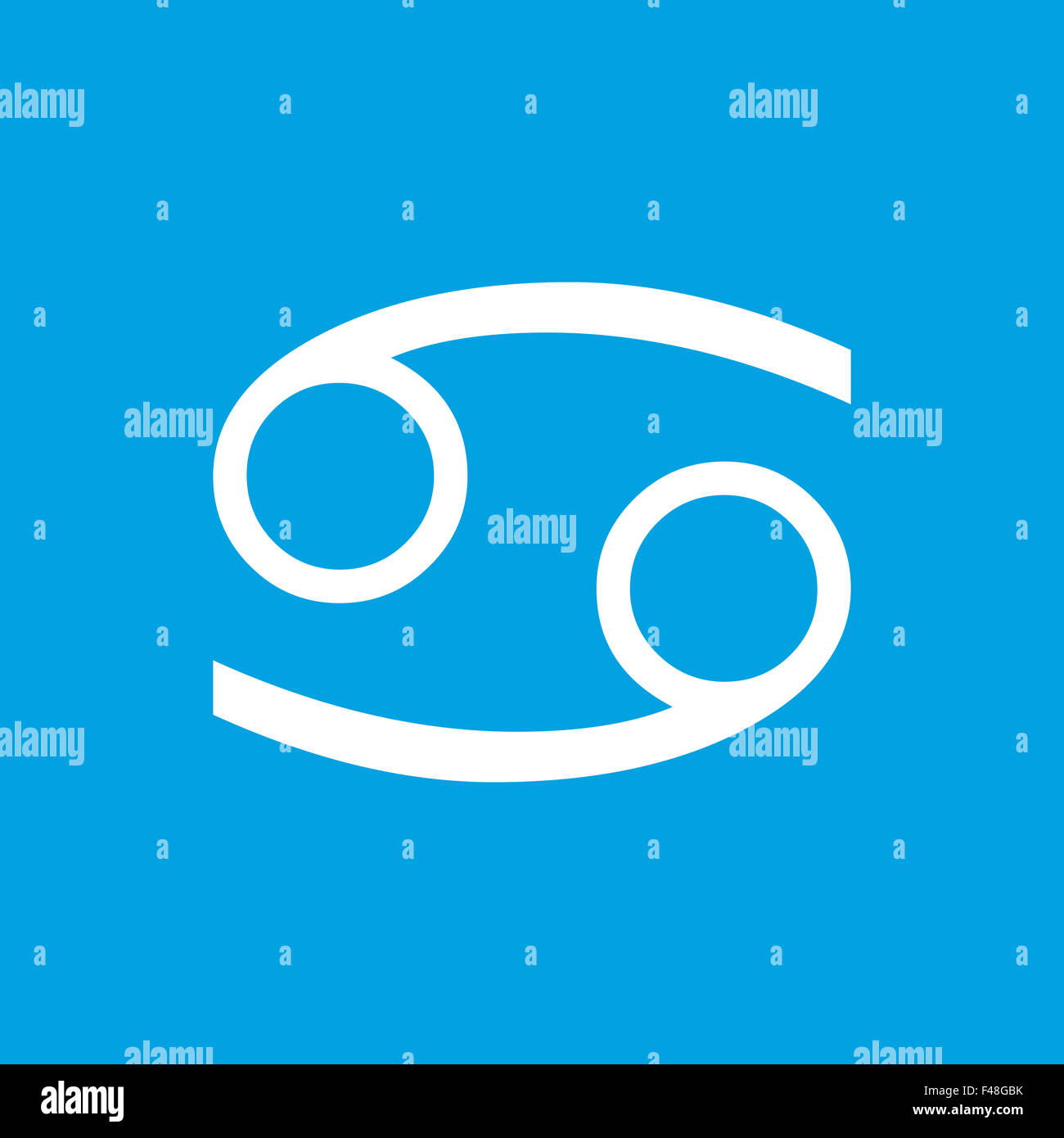 Cancer white icon Stock Photo - Alamy