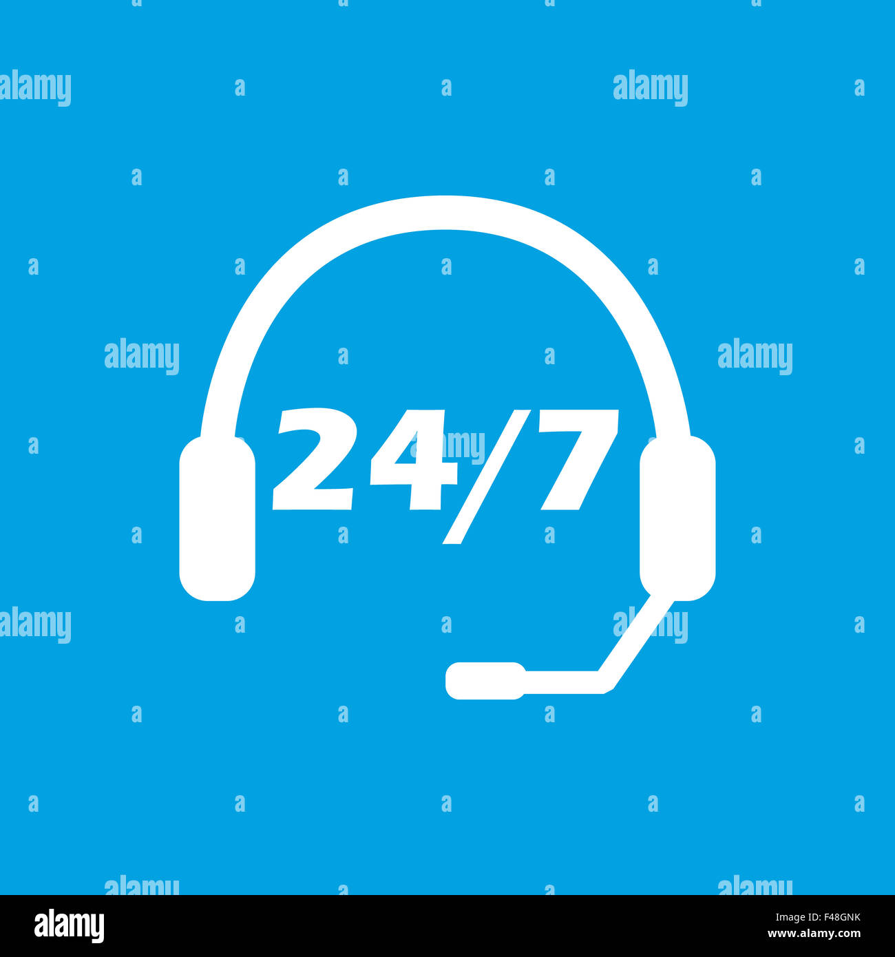 Support white icon Stock Photo - Alamy