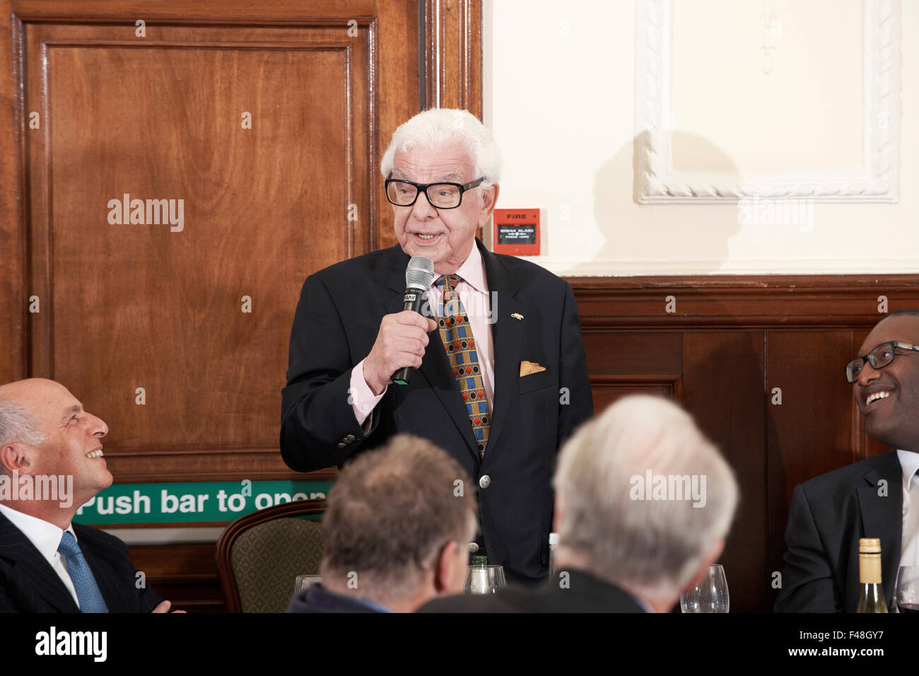 Barry Cryer, Oldie Literary Lunch 13-10-15 Stock Photo
