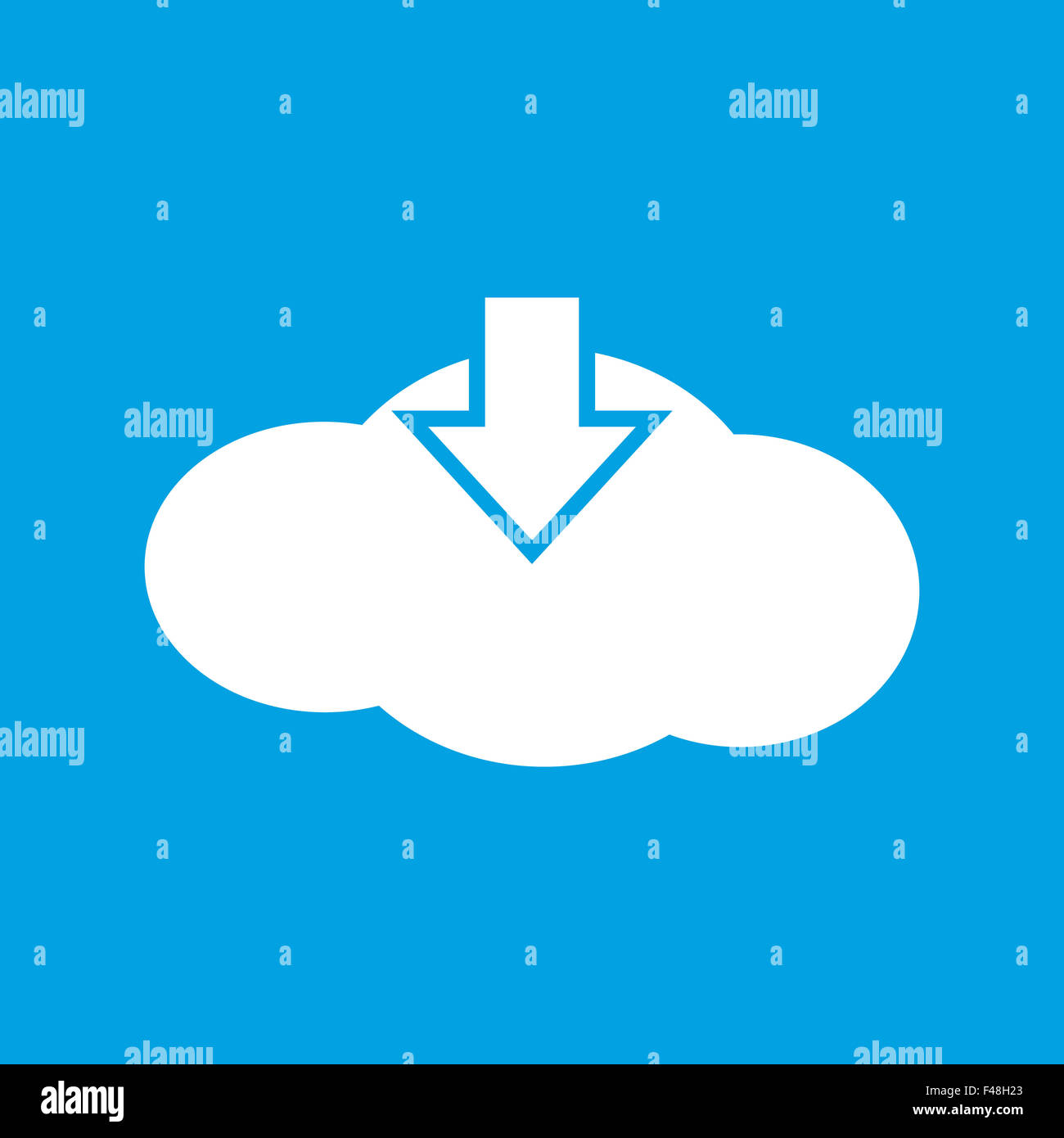 Download cloud white icon Stock Photo Alamy