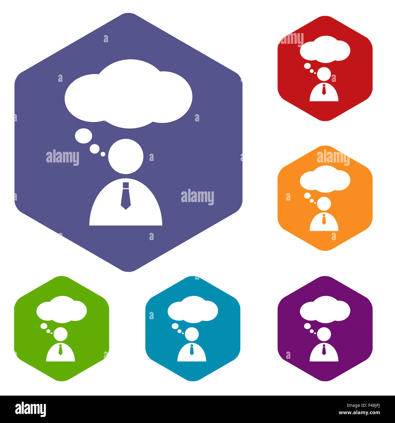 Conversation rhombus icons Stock Photo - Alamy