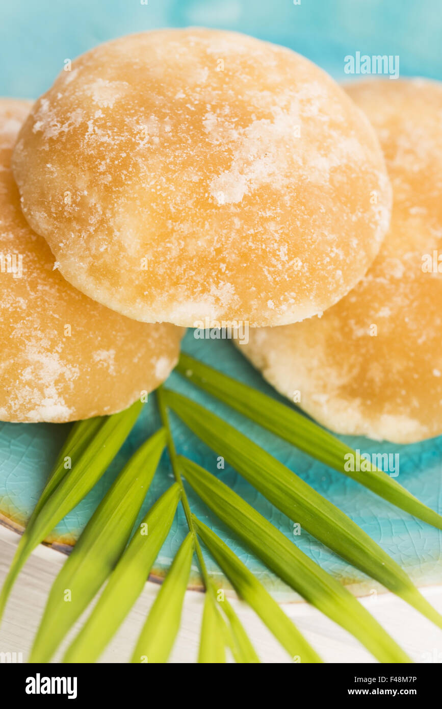 Jaggery or sugar from palm Stock Photo