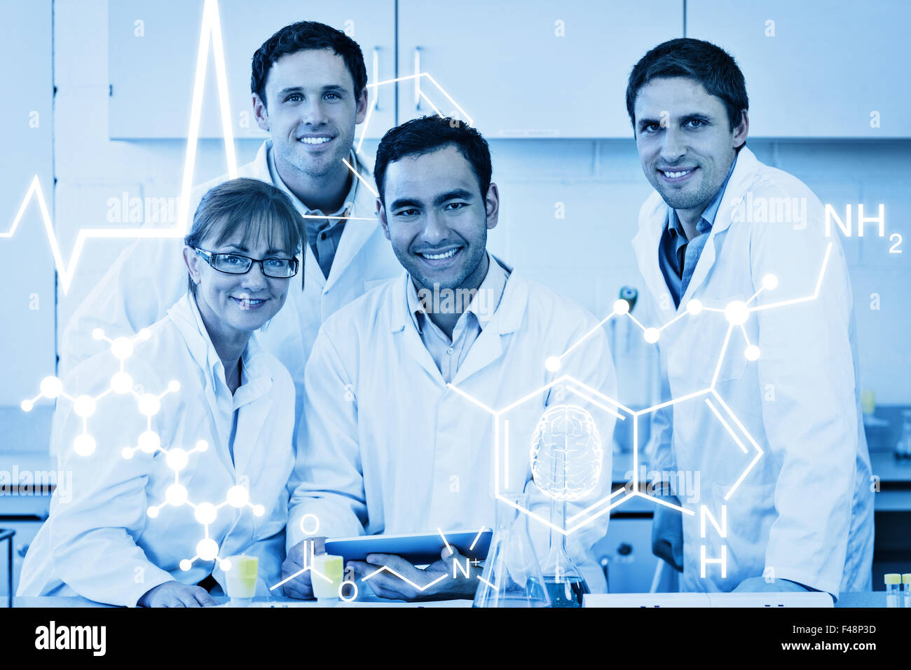 Composite image of science graphic Stock Photo - Alamy