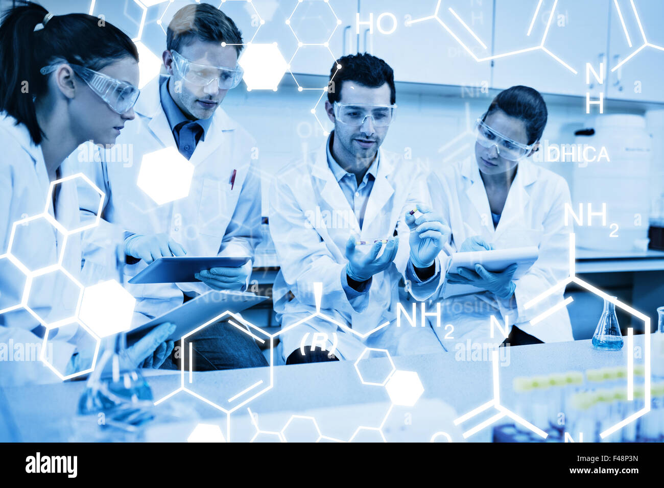 Digital composite male caucasian scientist hi-res stock photography and ...