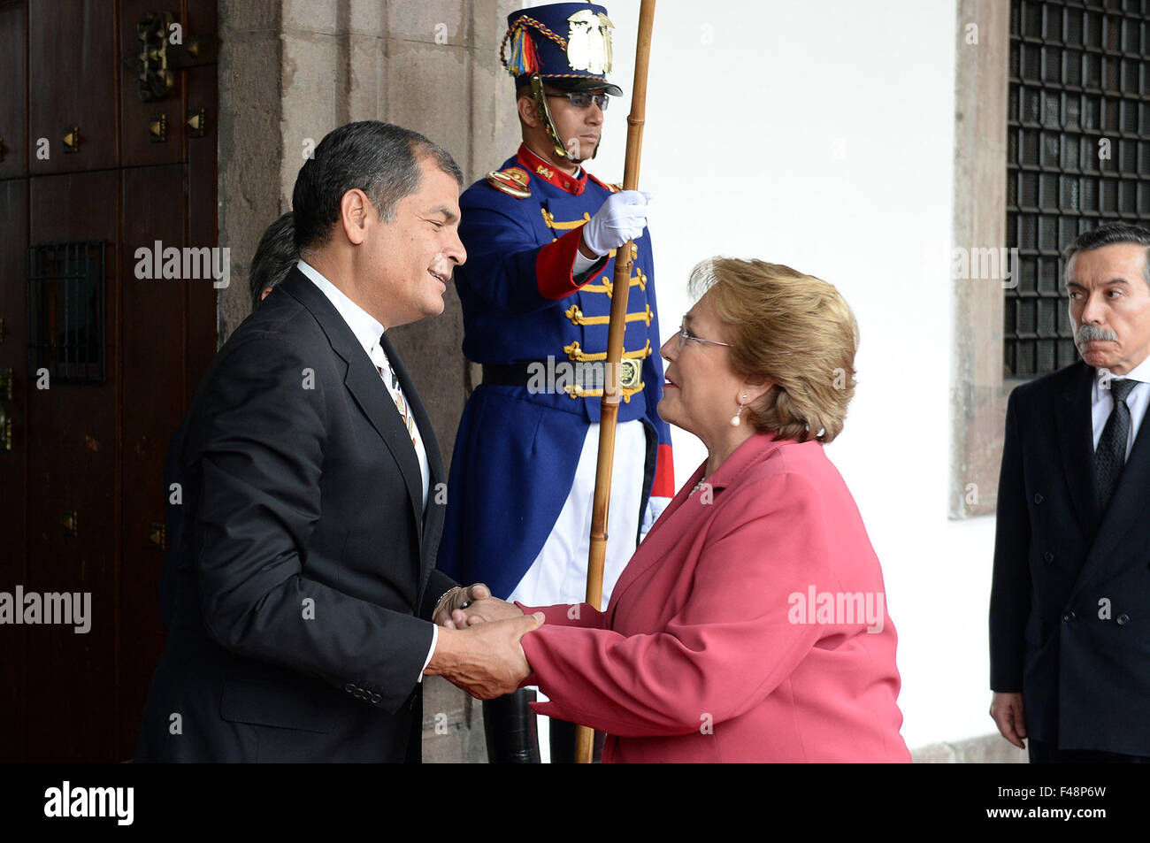 Quito, Ecuador. 15th Oct, 2015. Image provided by Chile's Presidency