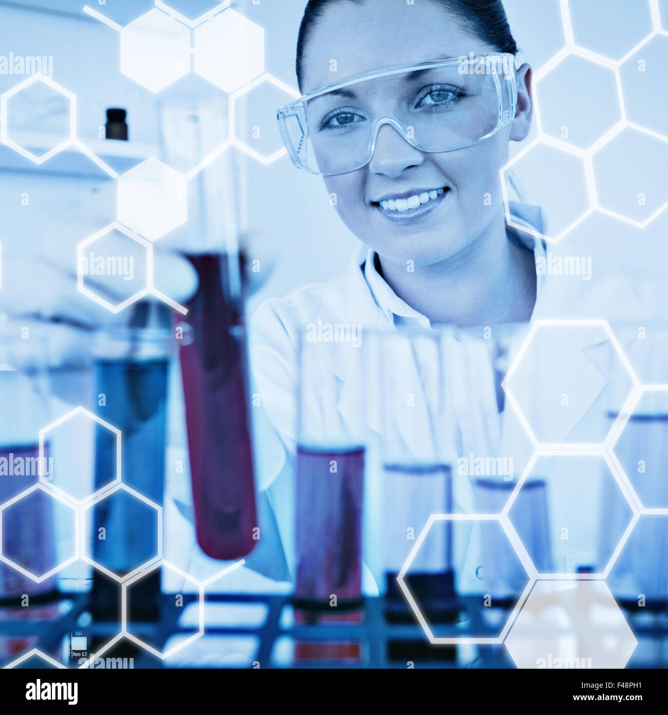 Composite image of science graphic Stock Photo - Alamy