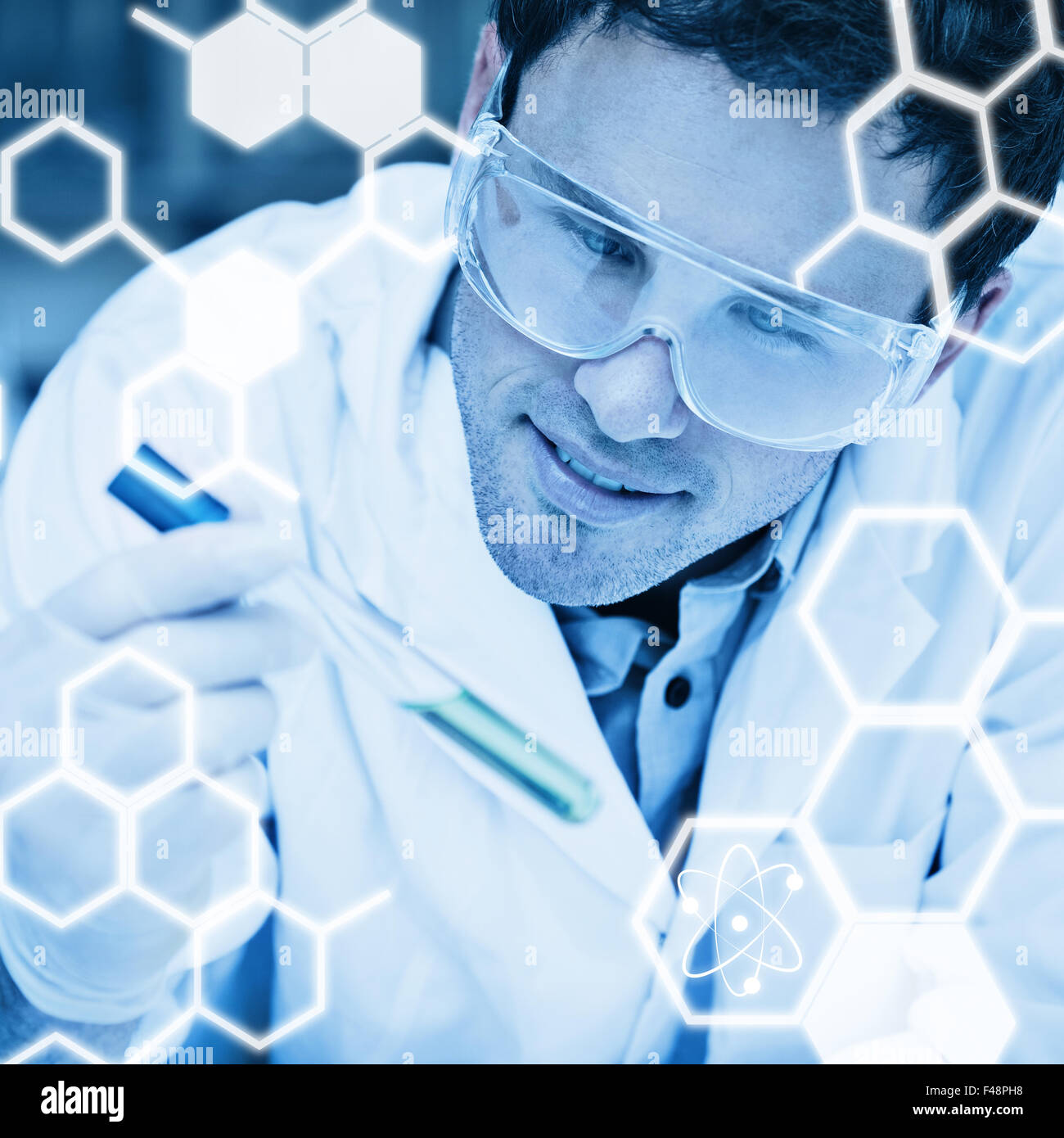 Composite image of science graphic Stock Photo - Alamy