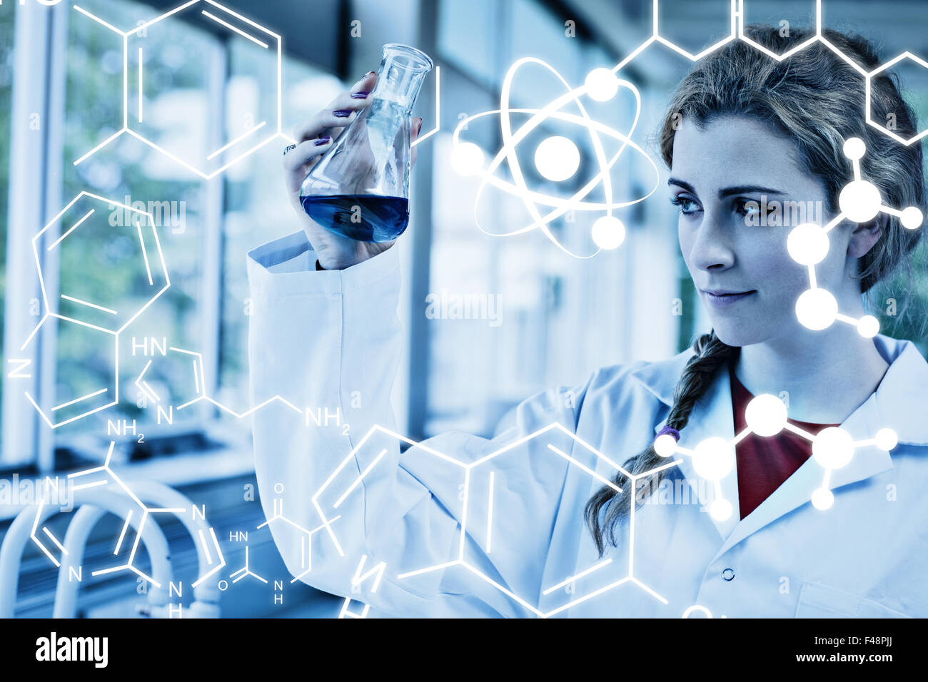 Composite image of science graphic Stock Photo - Alamy