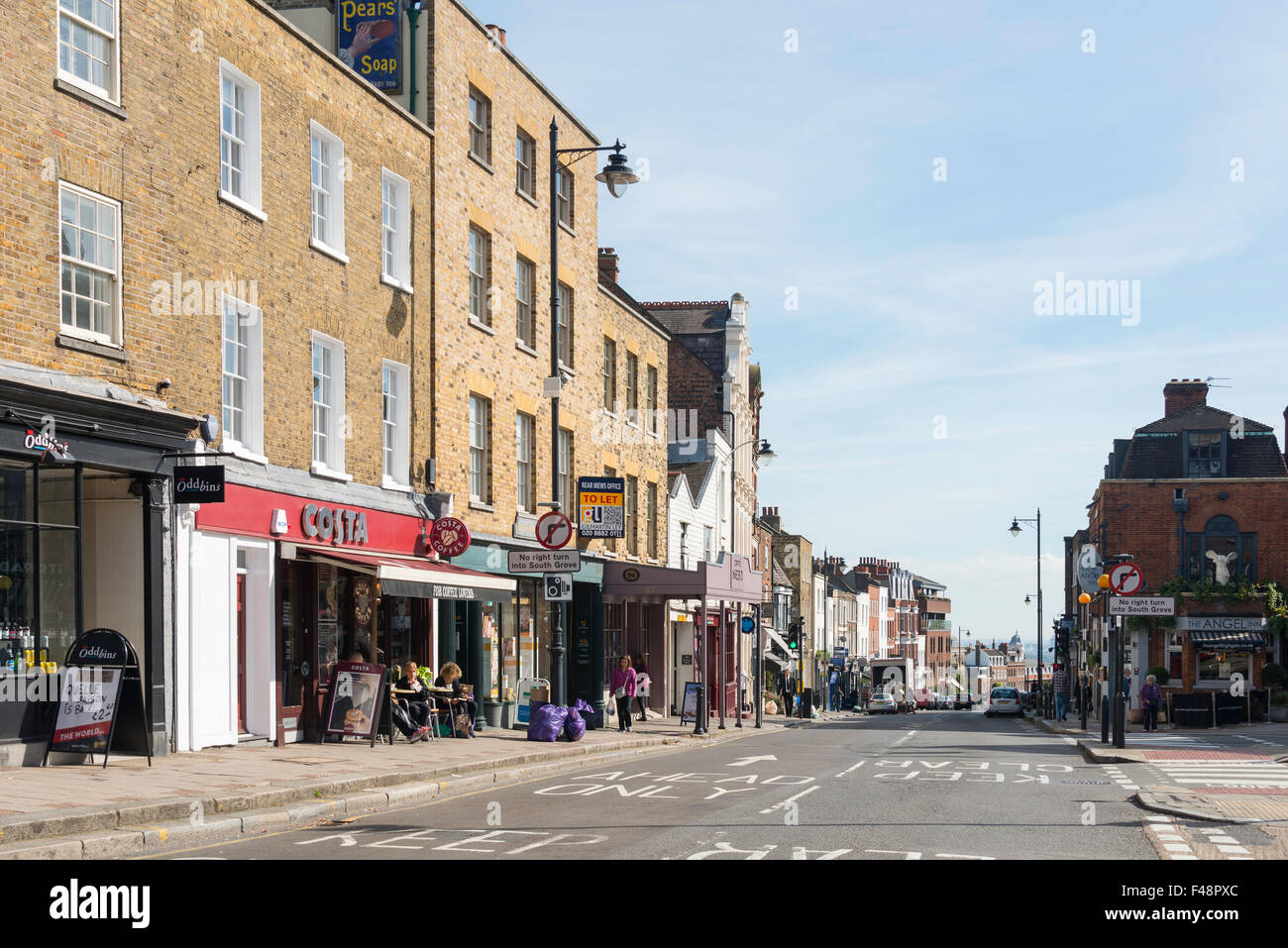 Highgate High Street, Highgate, London Borough of Haringey, Greater London, England, United Kingdom Stock Photo