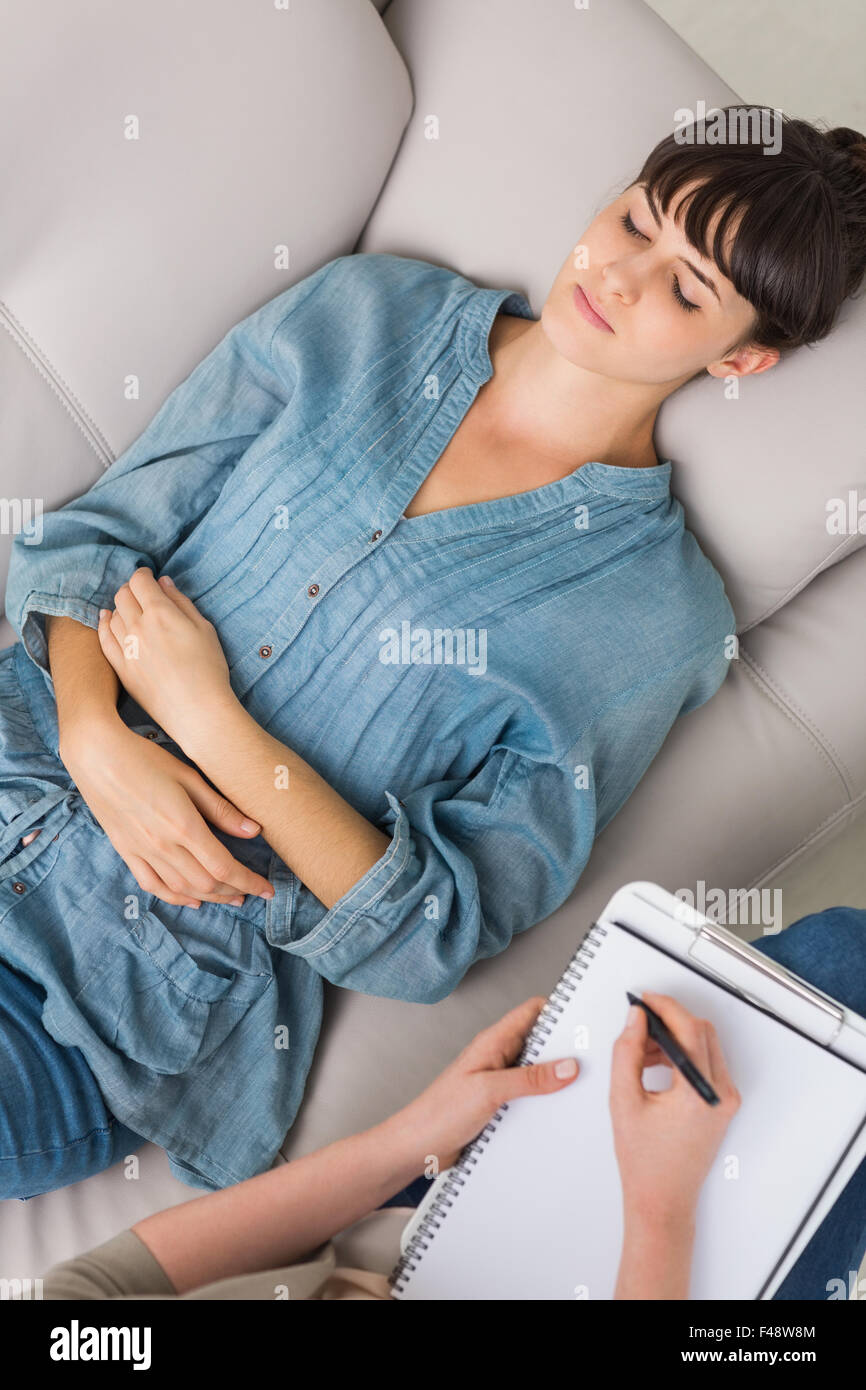 Psychologist talking with her depressed patient Stock Photo Alamy