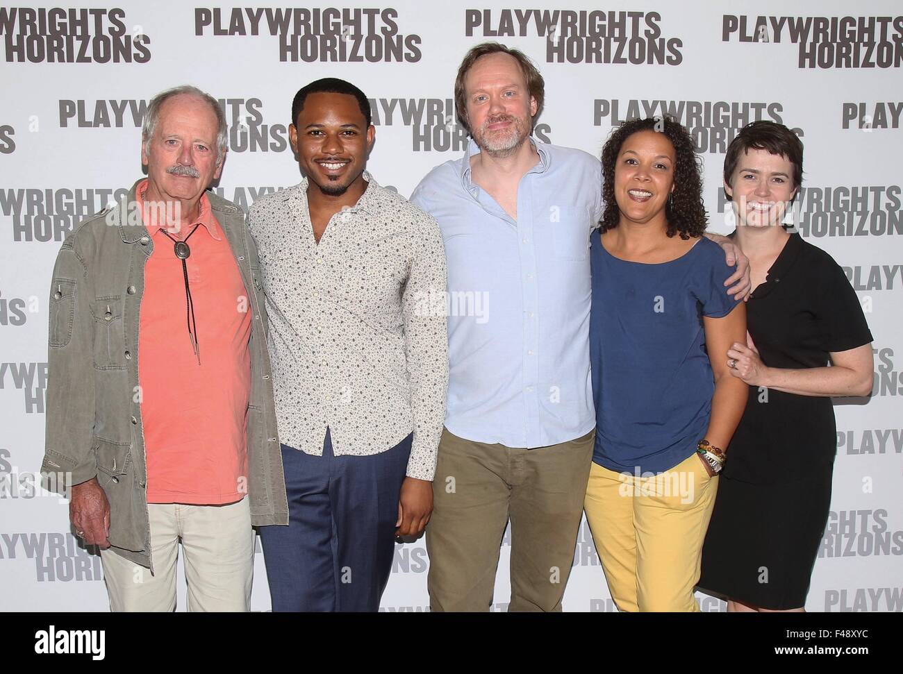 Meet and greet with the cast of The Christians at Playwrights Horizons rehearsal space.  Featuring: Philip Kerr, Larry Powell, Andrew Garman, Linda Powell, Emily Donahoe Where: New York City, New York, United States When: 14 Aug 2015 Stock Photo