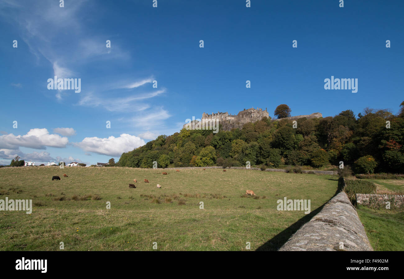 Stirling Castle on a lovely October's afternoon. Stock Photo
