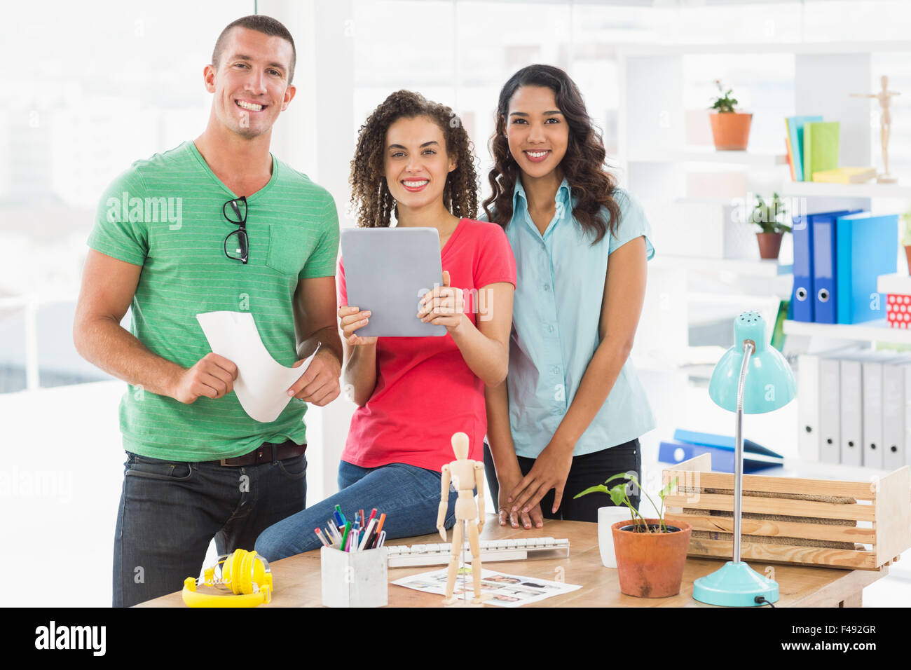 Casual business team having meeting Stock Photo