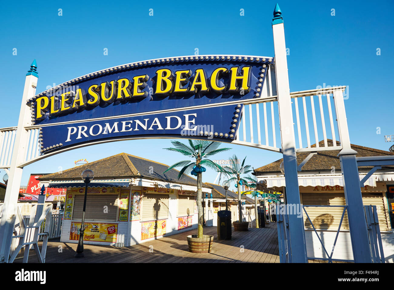 Entrance to Bottons Pleasure Beach in Skegness, Lincolnshire, England, UK. Stock Photo