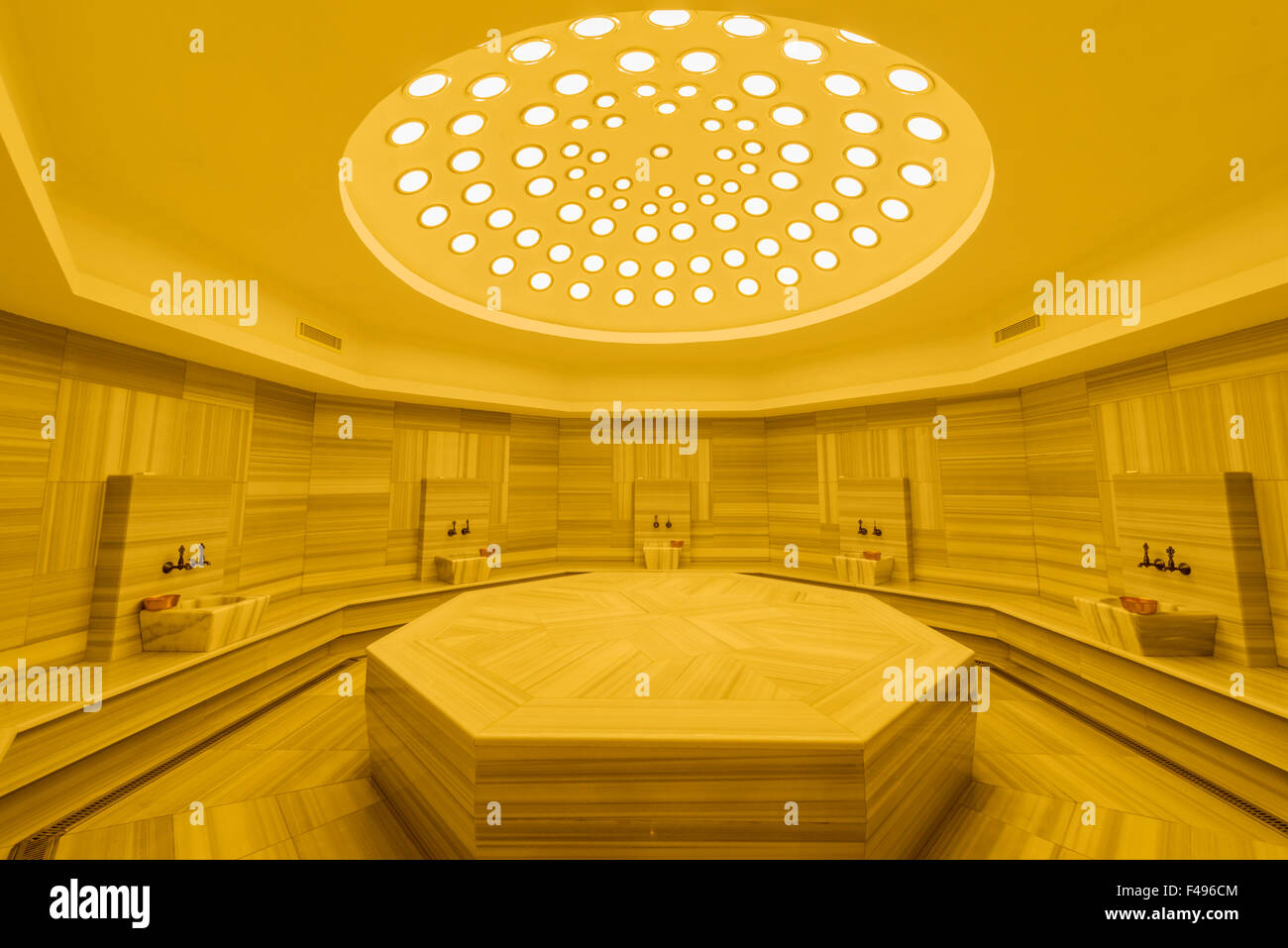 Interior of turkish bath hammam Stock Photo Alamy