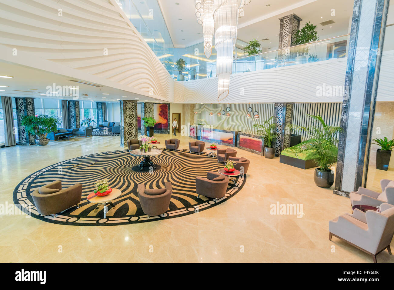 Hotel lobby with modern design Stock Photo - Alamy