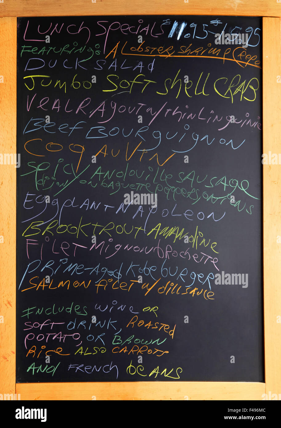 Handwritten cafe menu blackboard hi-res stock photography and images ...