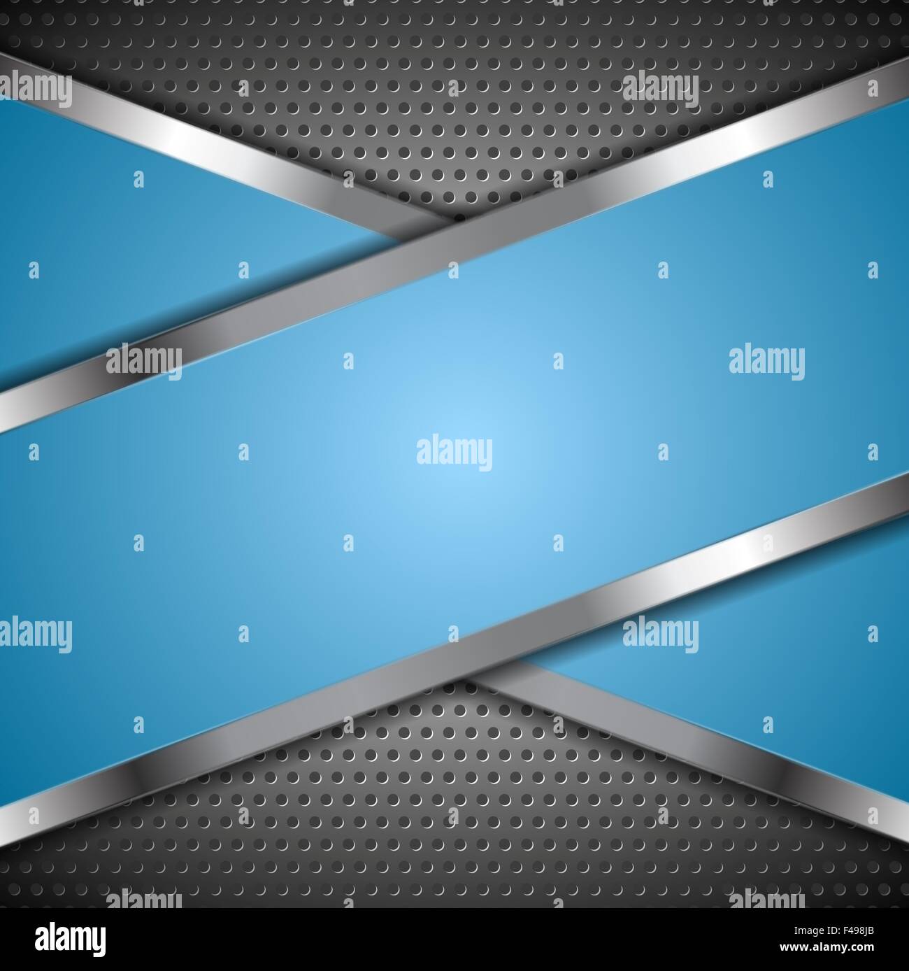 Abstract blue background with metallic design Stock Photo - Alamy