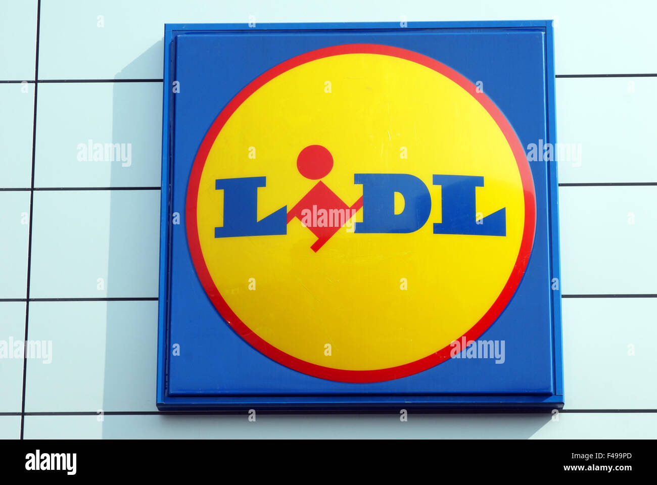 London, UK, 14 March 2014, Lidl sign Stock Photo