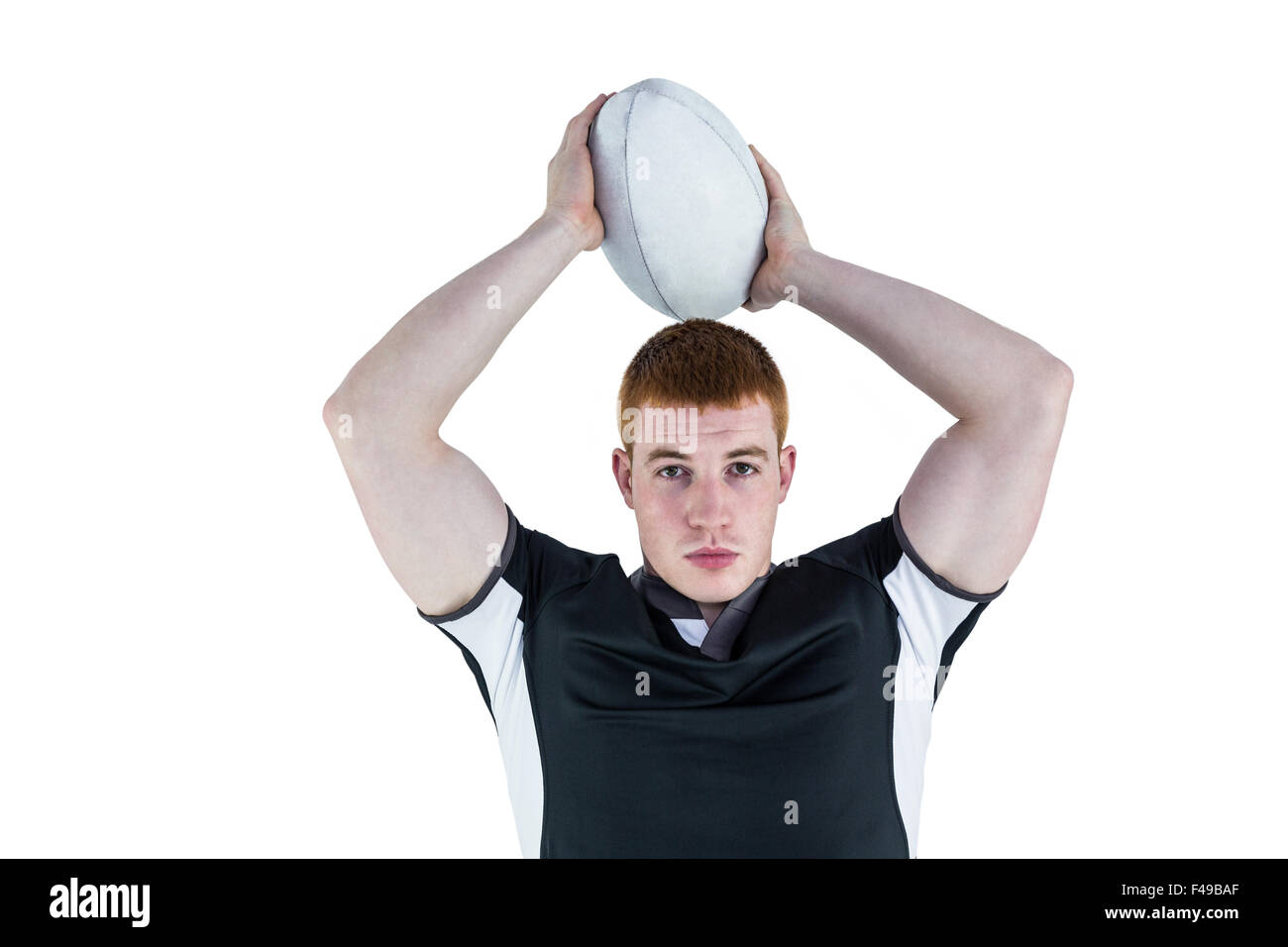 Rugby player about to throw a rugby ball Stock Photo Alamy