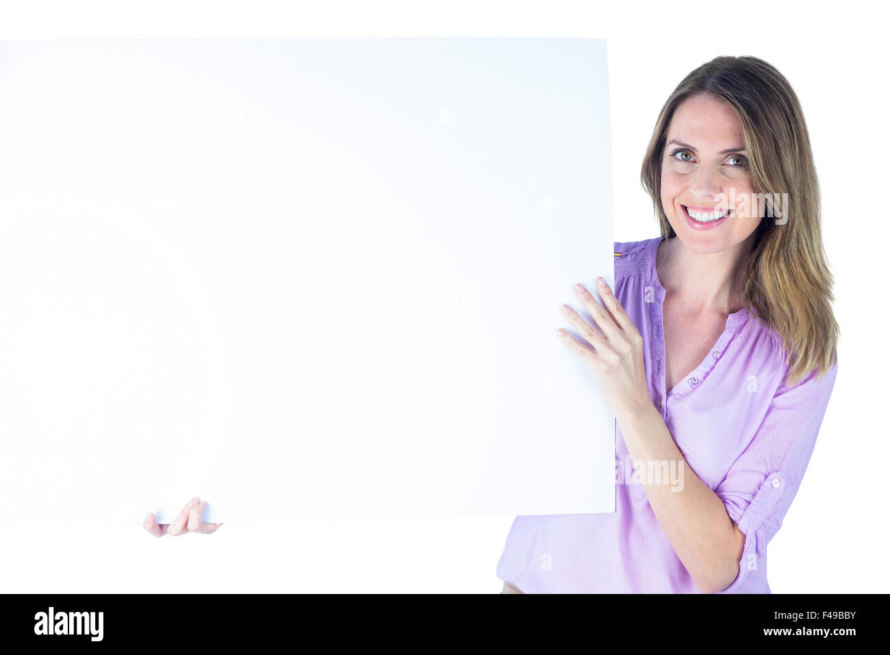 Businesswoman blank sign hi-res stock photography and images - Alamy