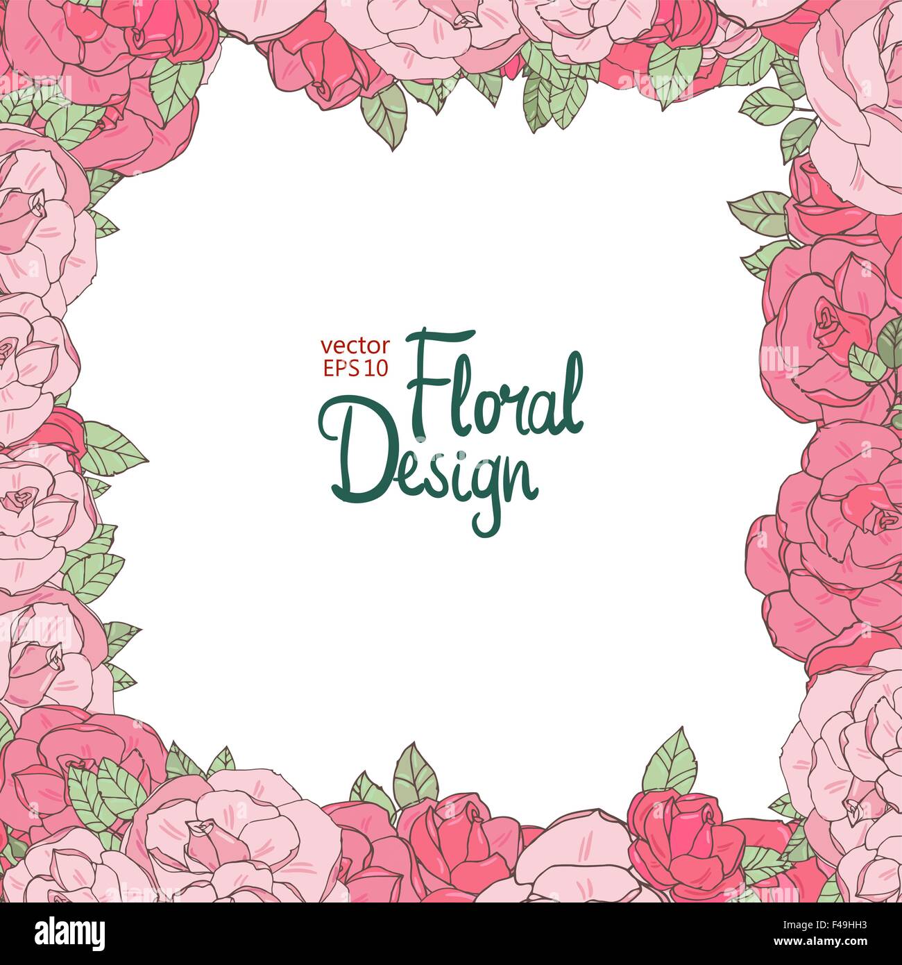 Vintage floral vector frame Stock Vector Image & Art - Alamy