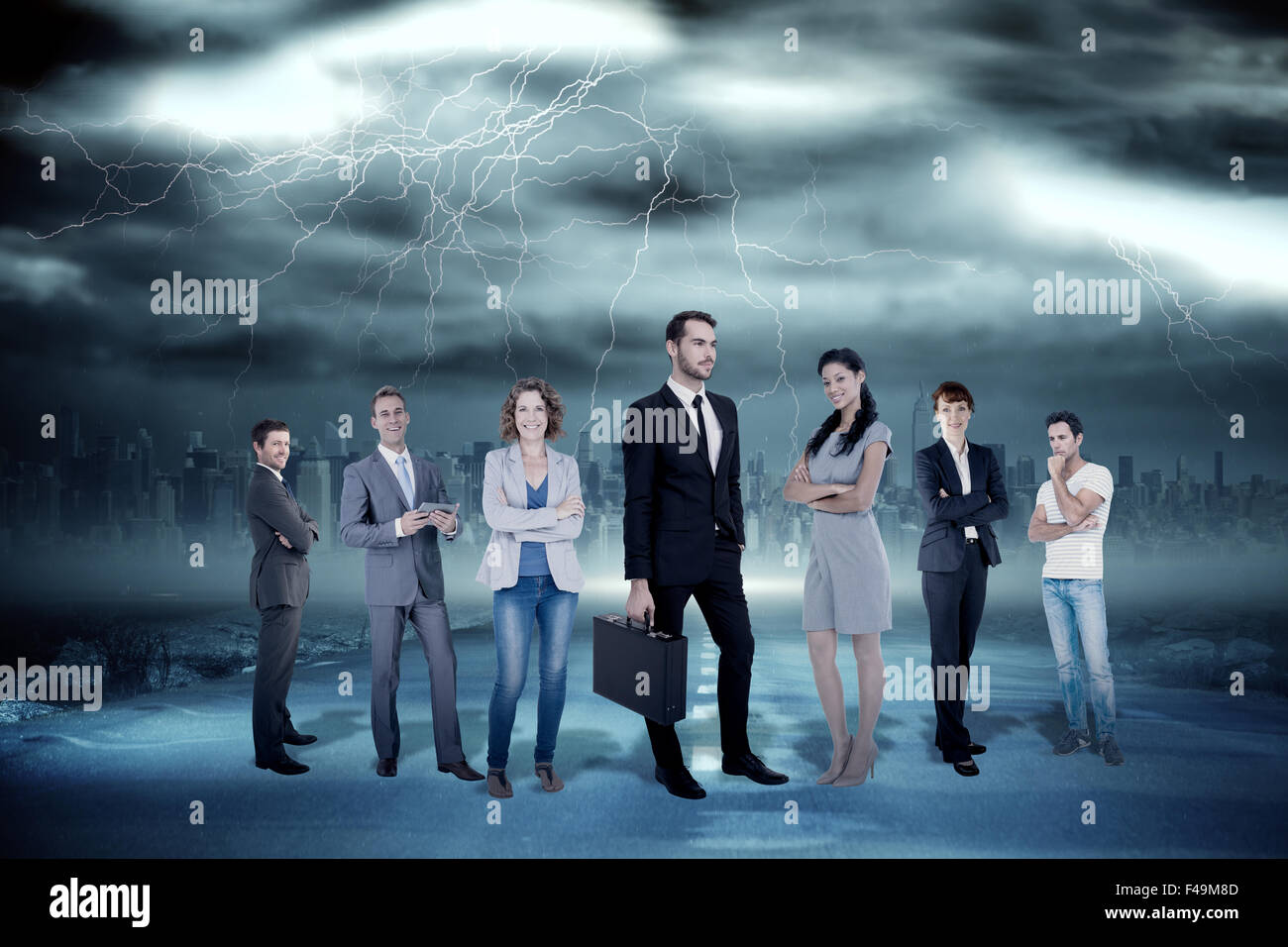 Composite image of business team Stock Photo